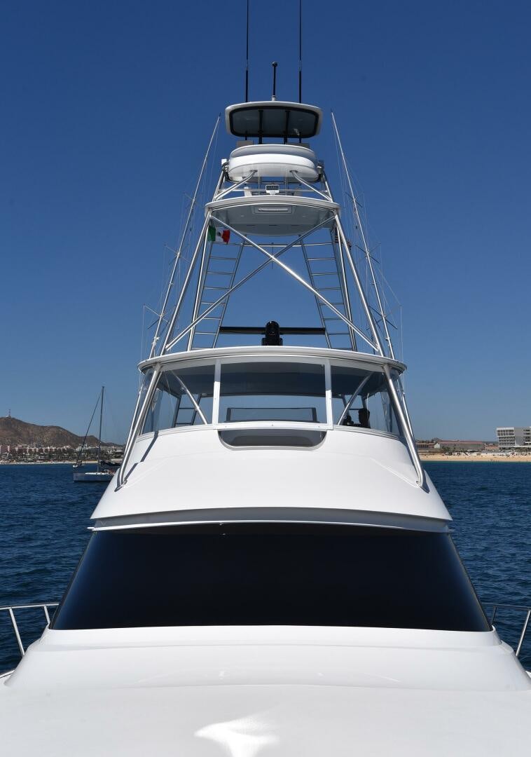 a white boat in the water aboard AMANDA P Yacht for Sale