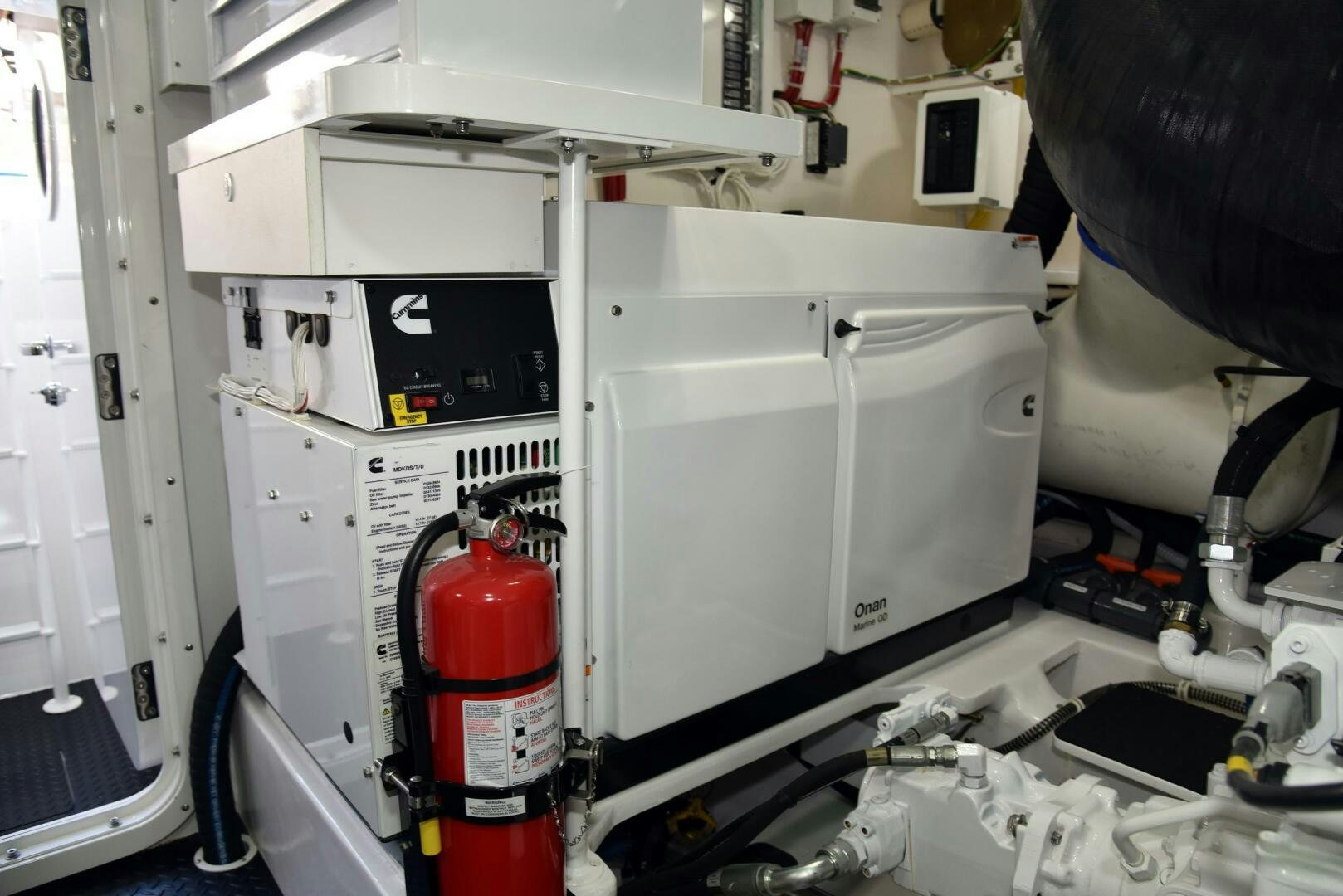 a machine with a red and white object on the side aboard AMANDA P Yacht for Sale