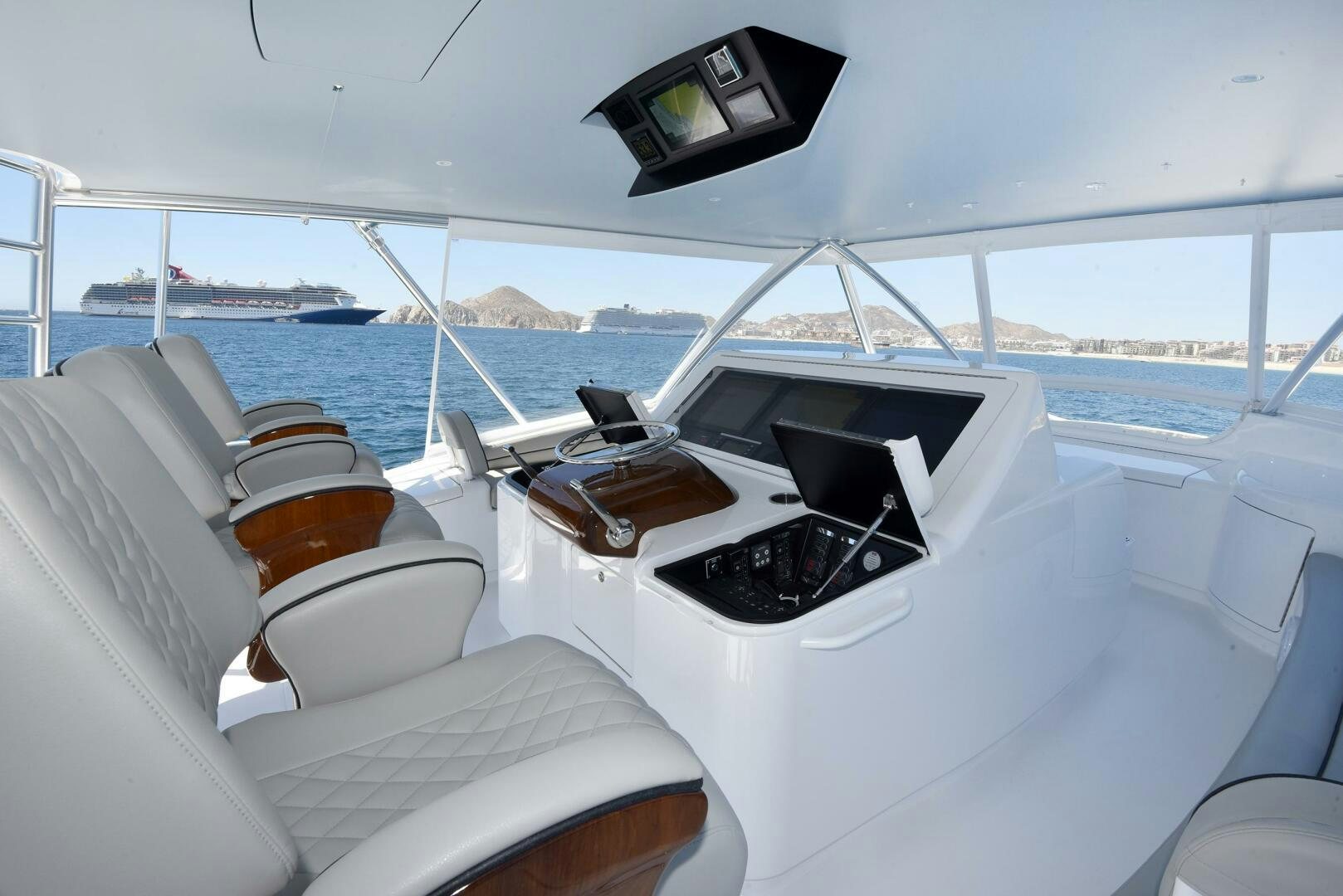 a boat with a laptop on it aboard AMANDA P Yacht for Sale