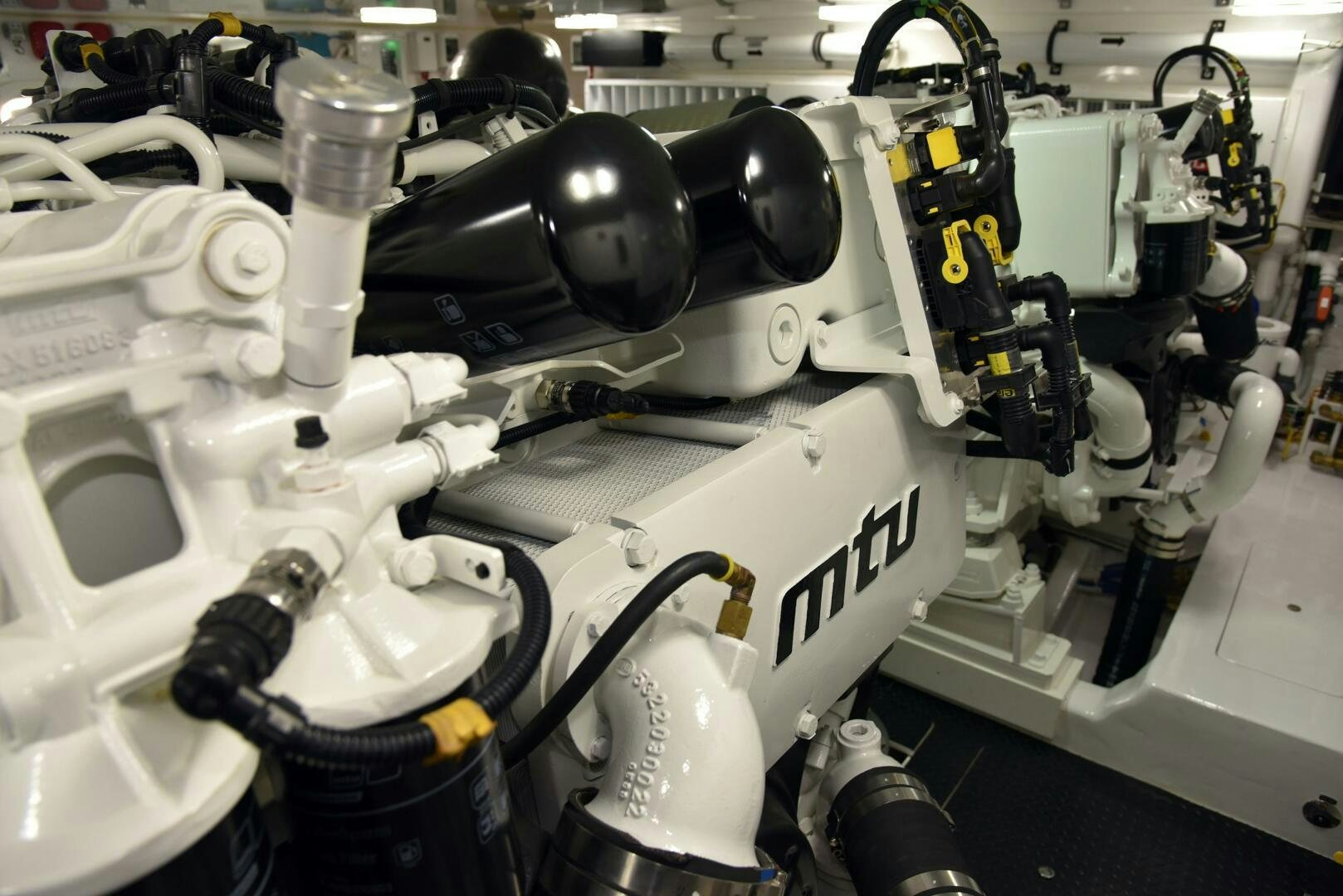 a machine with a large black cylinder aboard AMANDA P Yacht for Sale