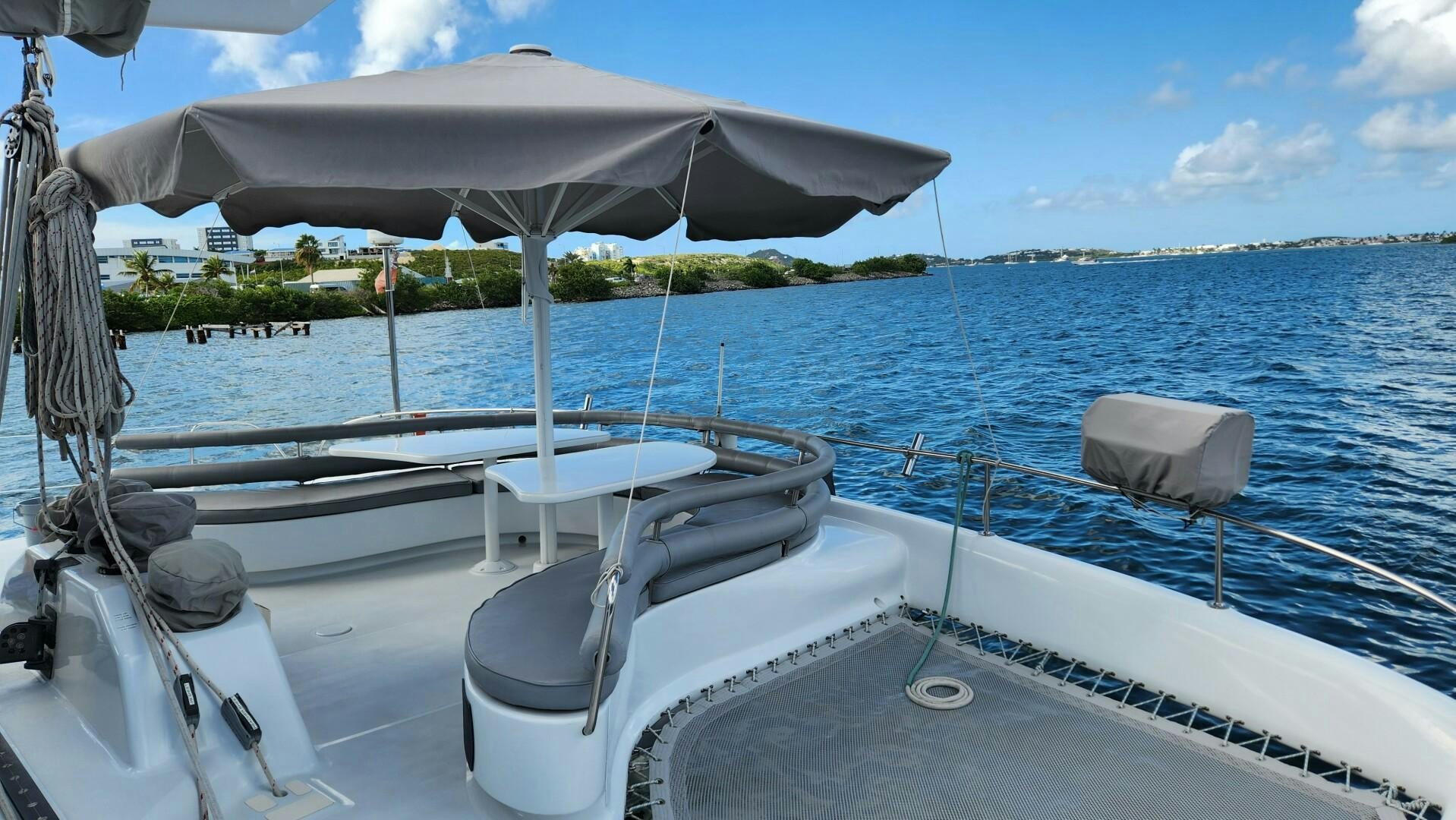 a boat on the water aboard FAT CAT Yacht for Sale