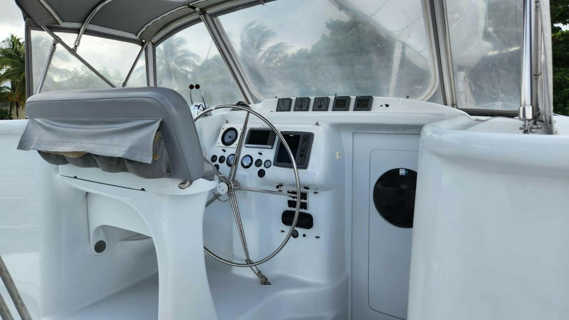 the front of a car aboard FAT CAT Yacht for Sale
