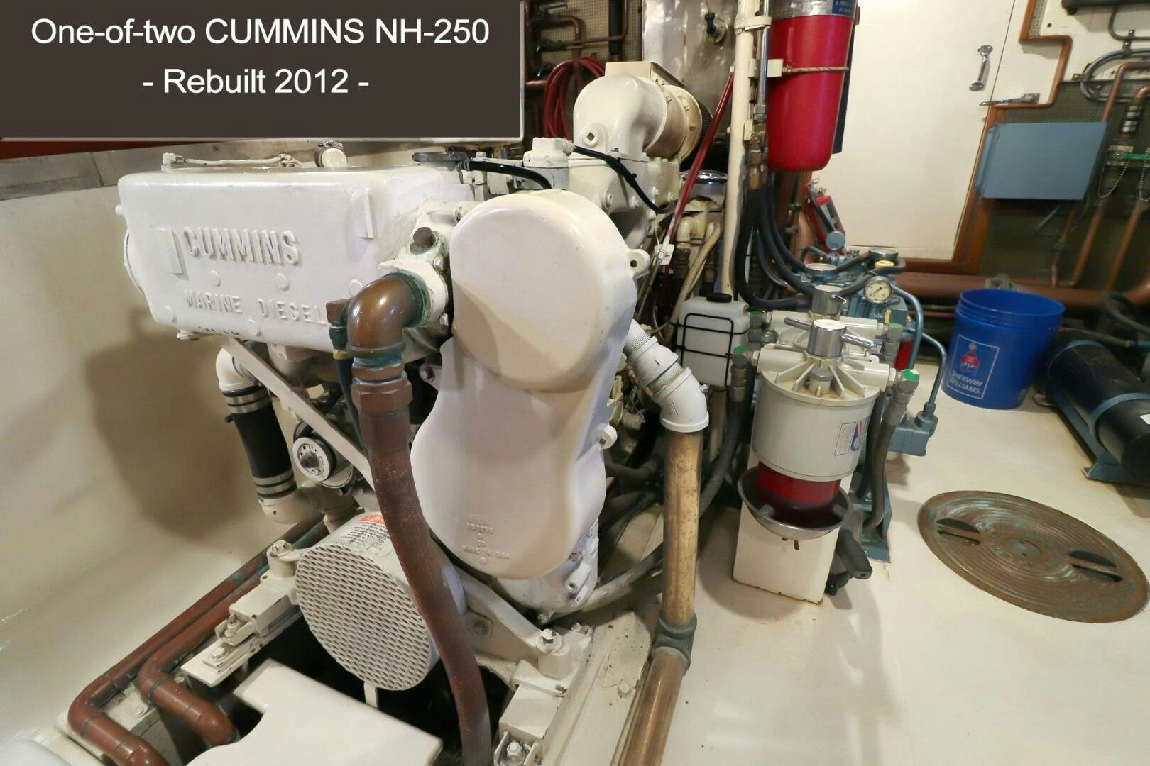 a machine with a white cap aboard PIONEER Yacht for Sale