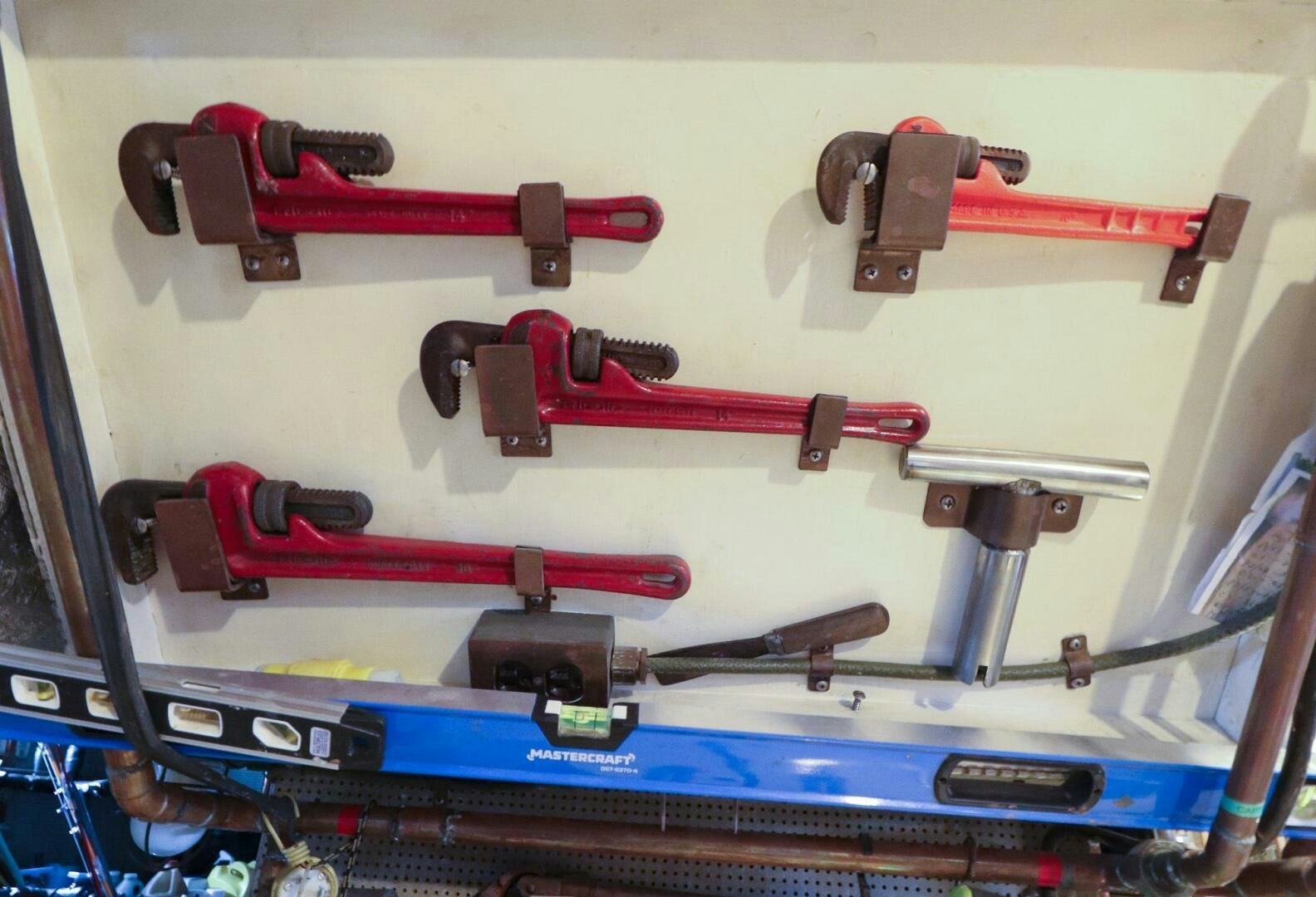 a group of pipes aboard PIONEER Yacht for Sale