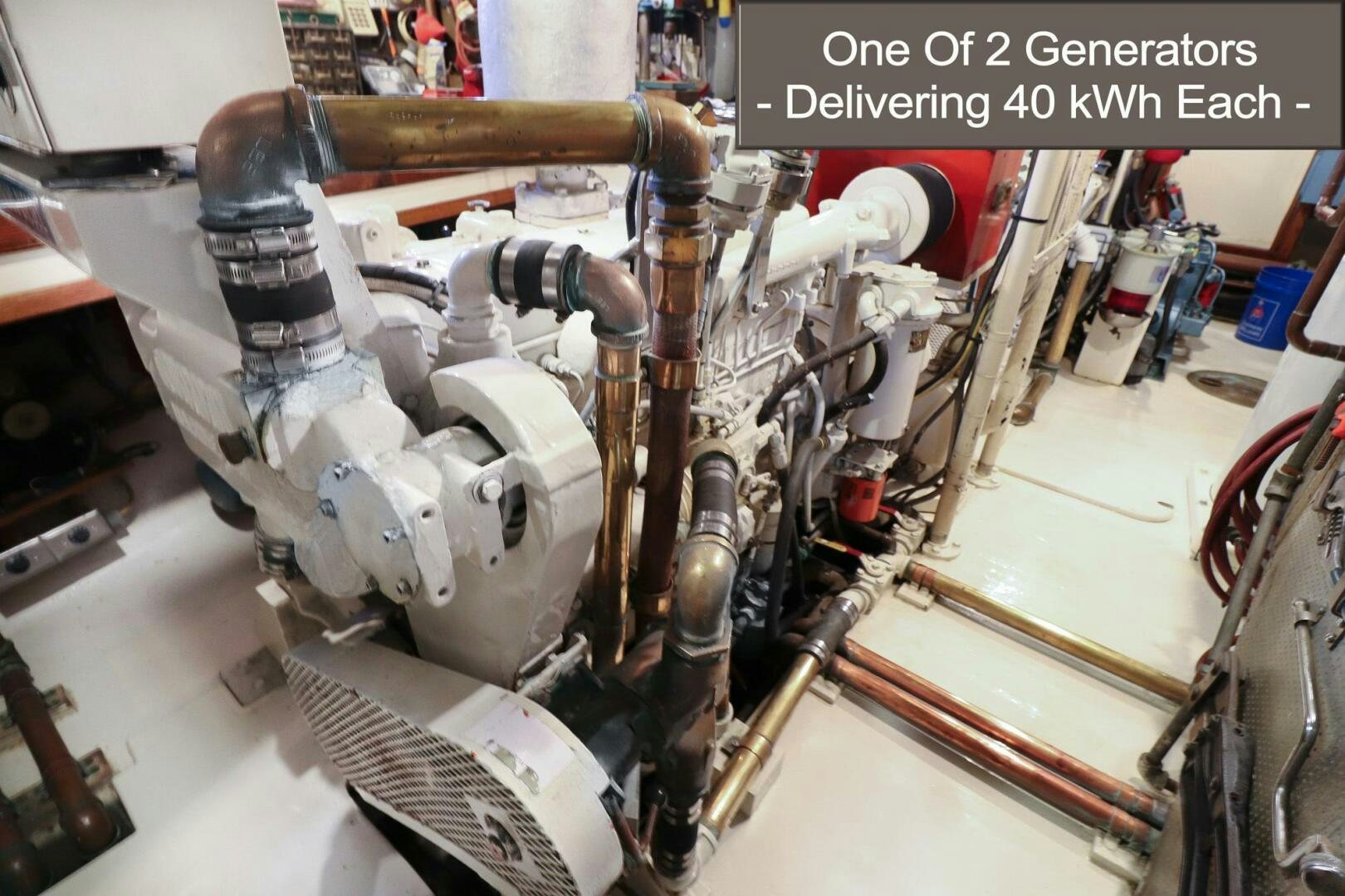 a machine with a metal frame aboard PIONEER Yacht for Sale