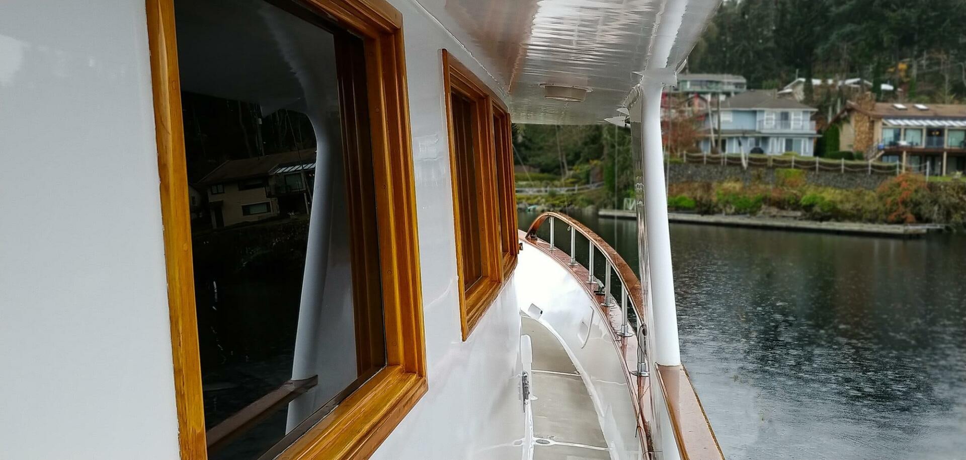 a boat on a river aboard PIONEER Yacht for Sale