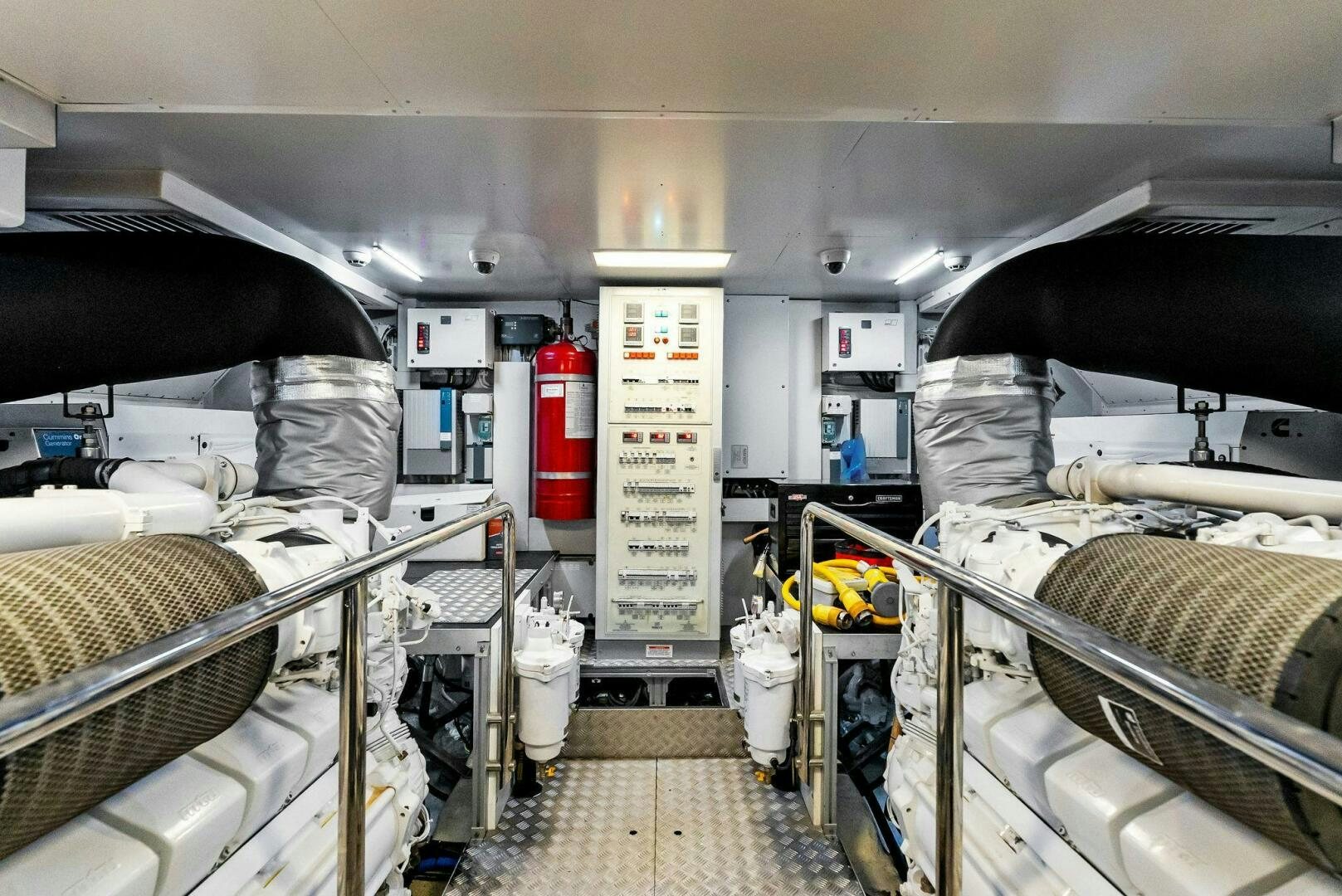 a room with machinery aboard SILHOUETTE Yacht for Sale