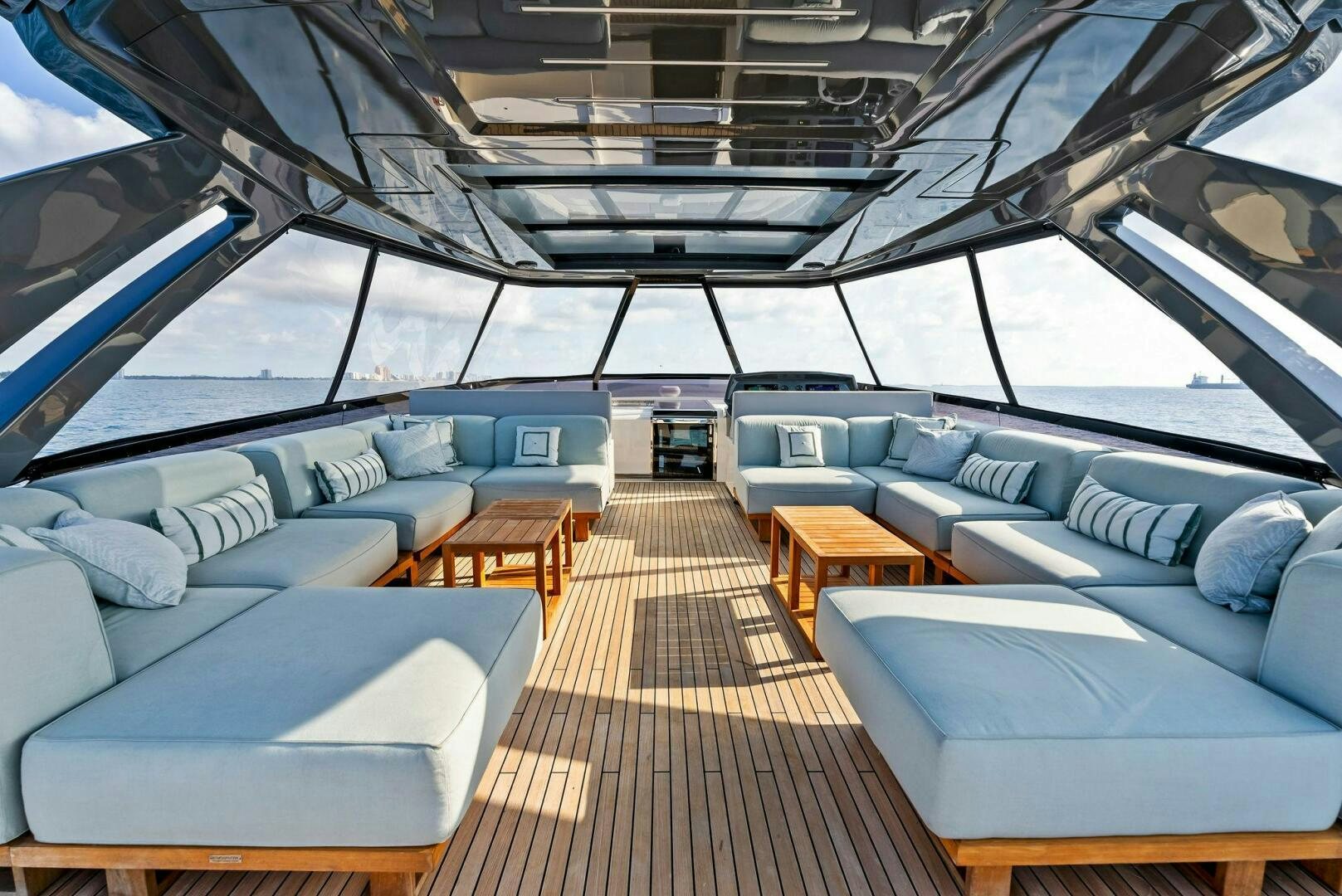 inside of a large airplane aboard SILHOUETTE Yacht for Sale