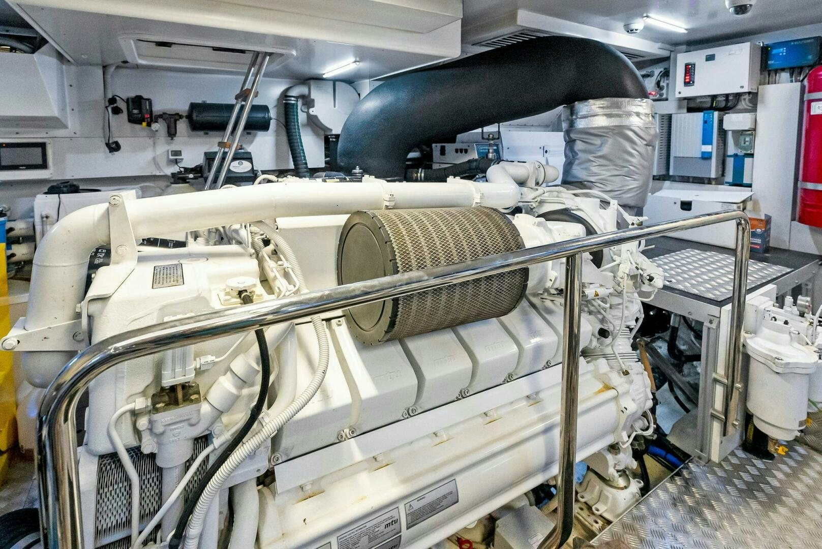 a machine with a large metal object aboard SILHOUETTE Yacht for Sale