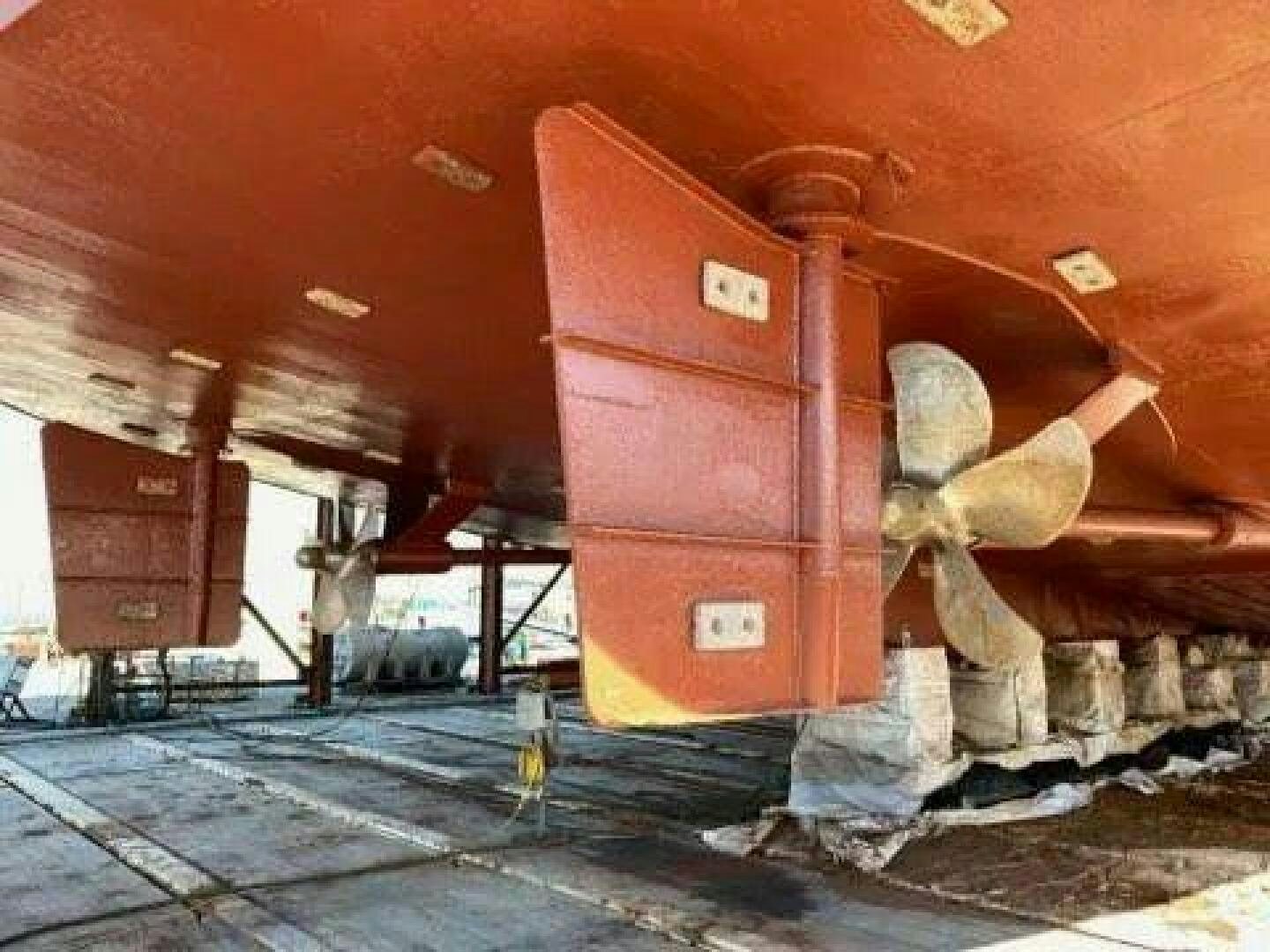 a large machine in a room aboard AMERICANA Yacht for Sale