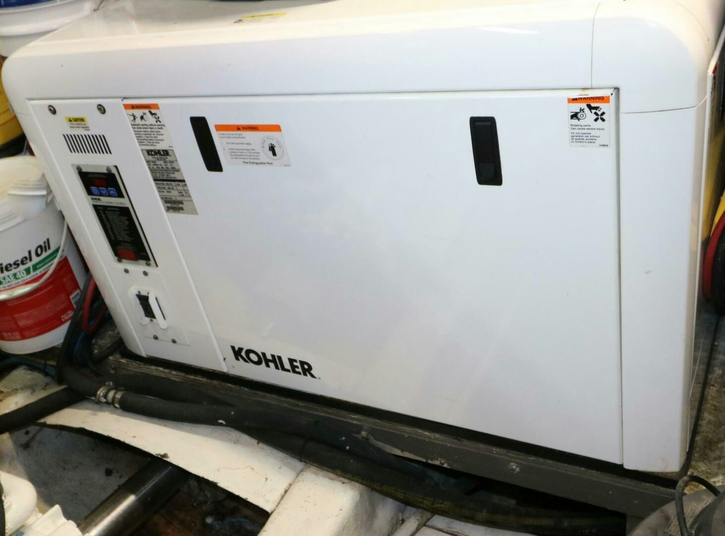 a white rectangular object with a black label on it aboard GLORIAS SUN Yacht for Sale