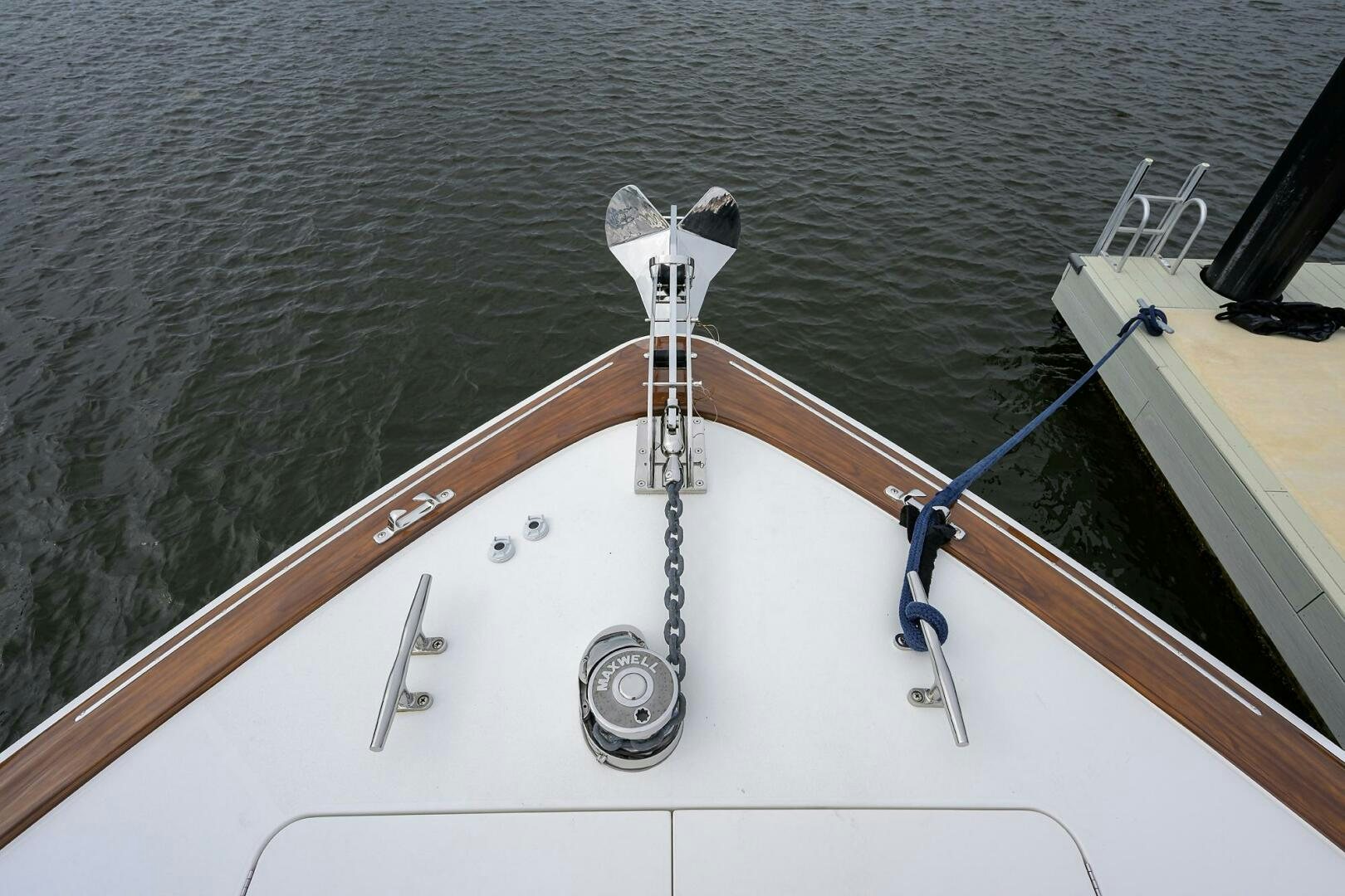 a boat with a hook aboard BACCHUS Yacht for Sale