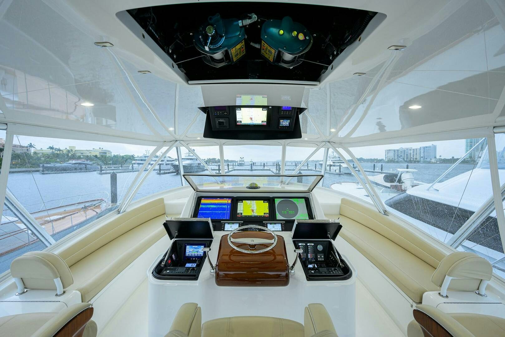 inside of a control room aboard BACCHUS Yacht for Sale
