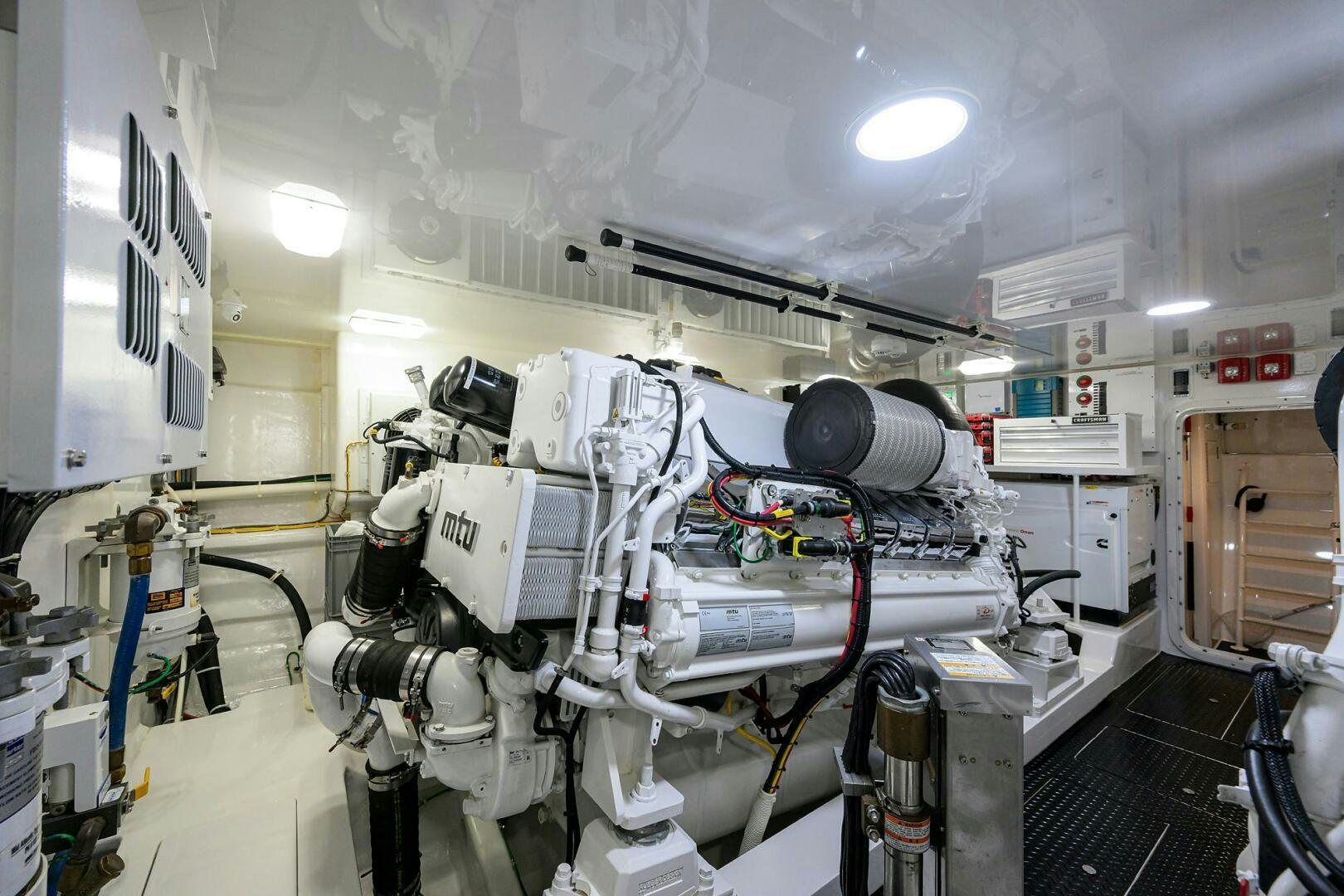 a room with machinery aboard BACCHUS Yacht for Sale