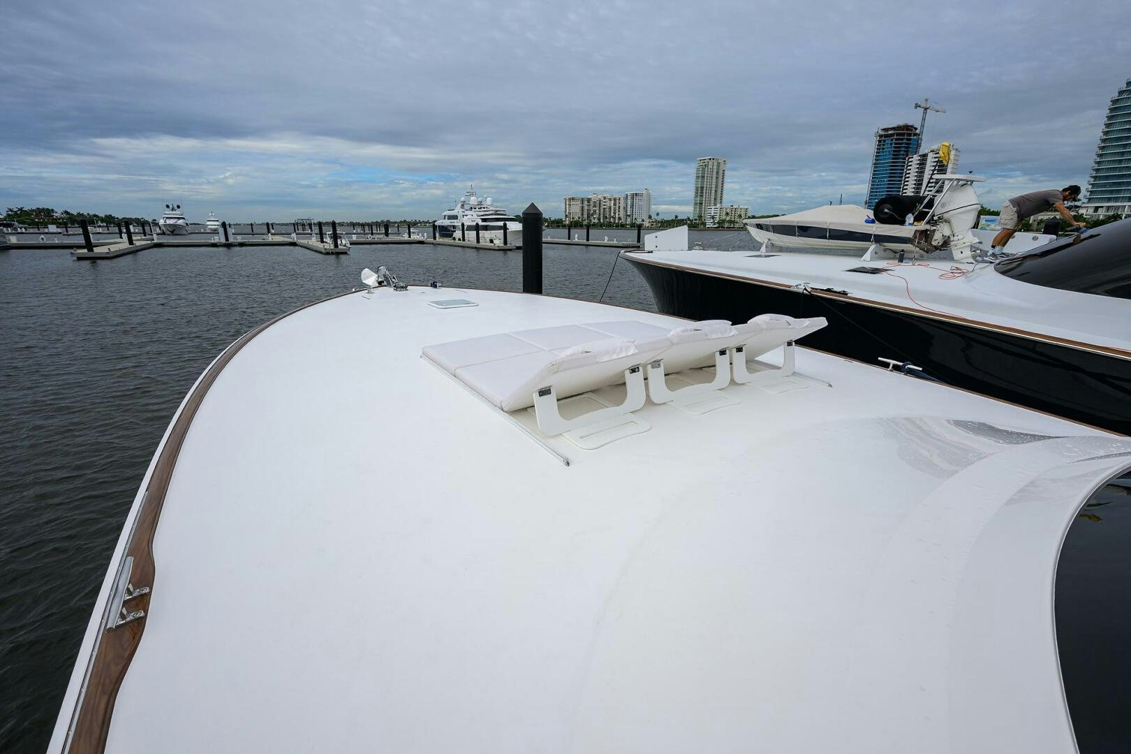 a boat on the water aboard BACCHUS Yacht for Sale