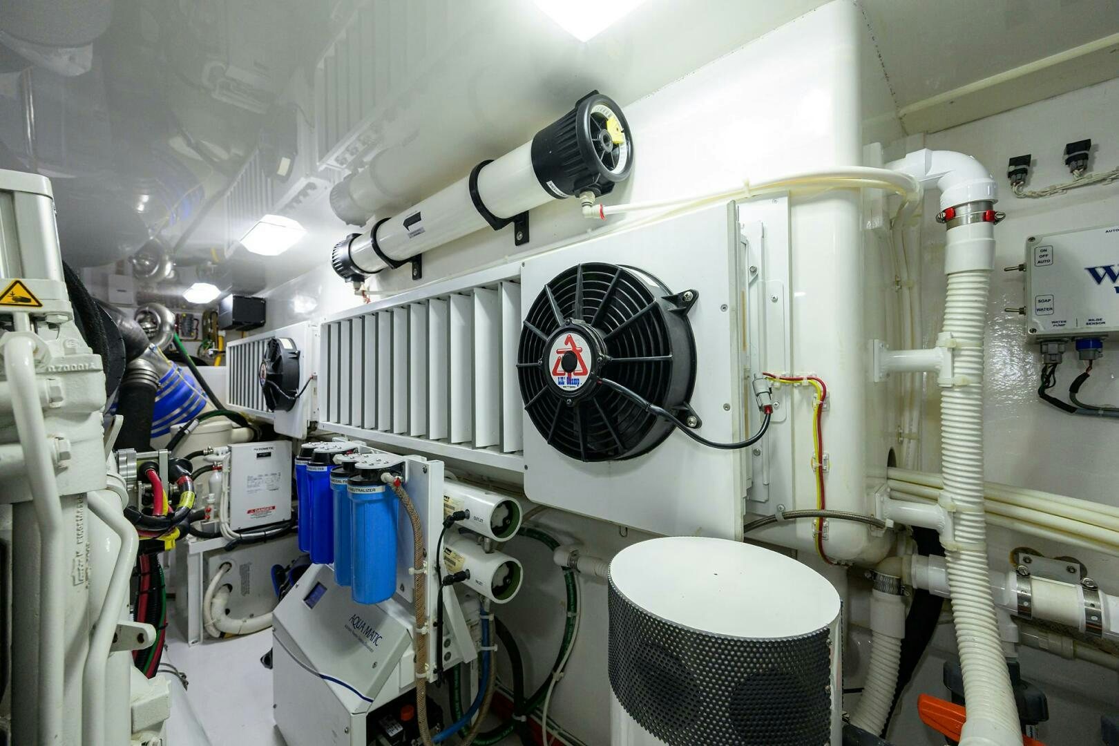 a room with several machines aboard BACCHUS Yacht for Sale