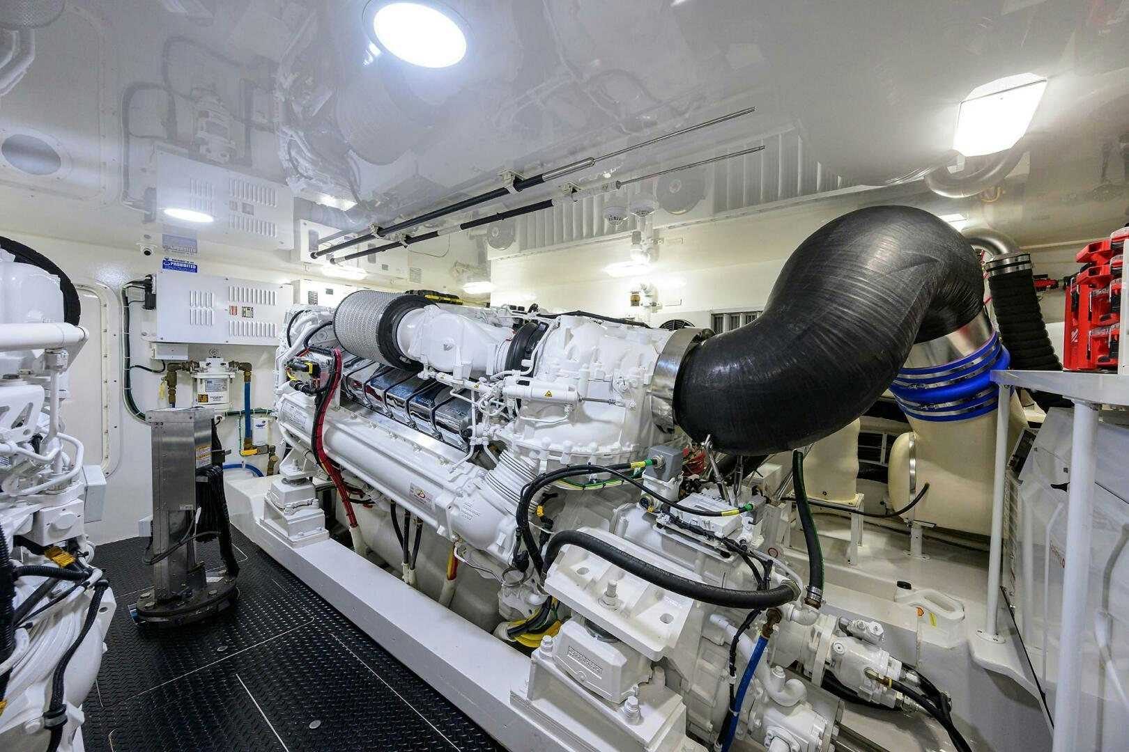 a machine with a large pipe aboard BACCHUS Yacht for Sale