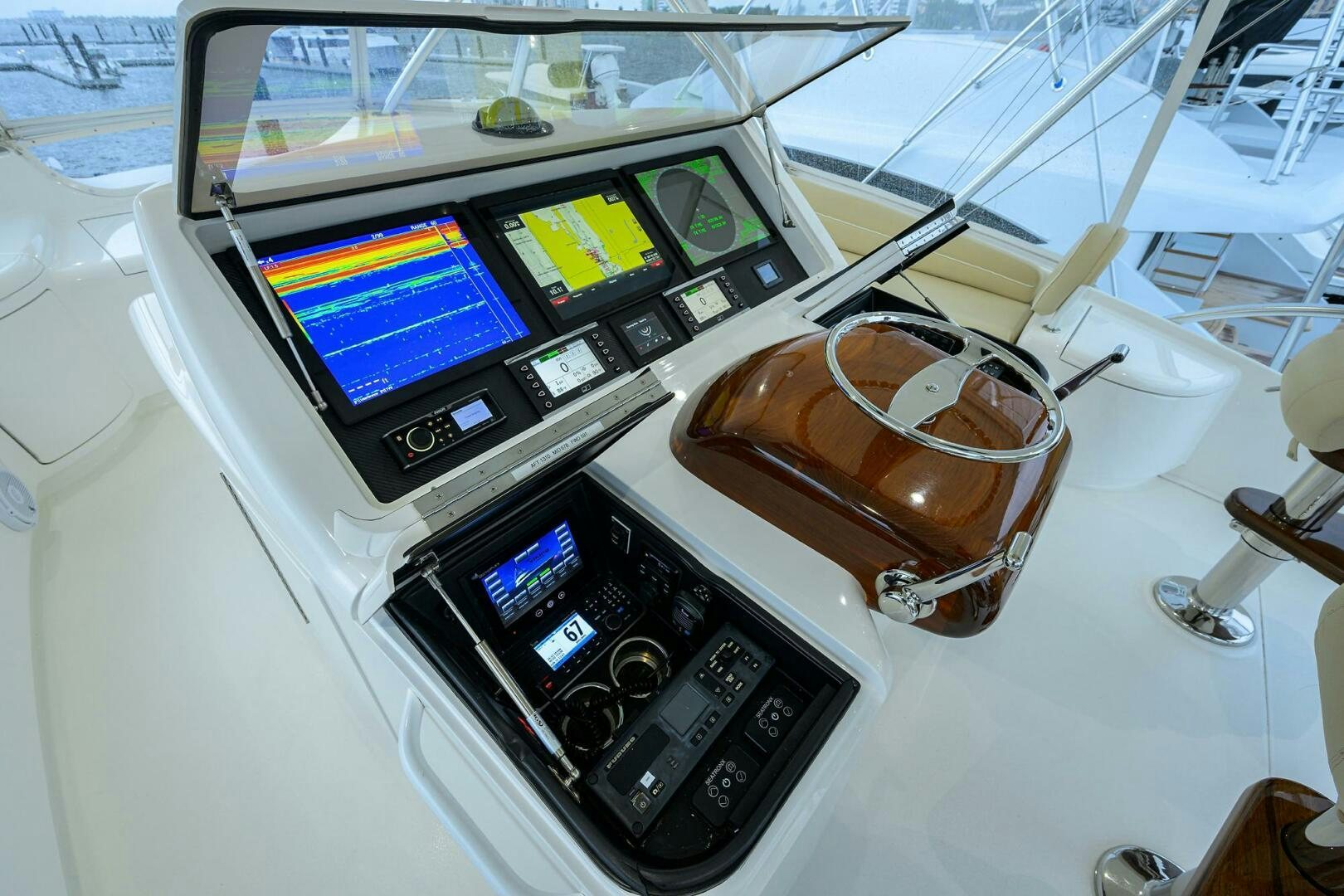 a machine with a screen aboard BACCHUS Yacht for Sale