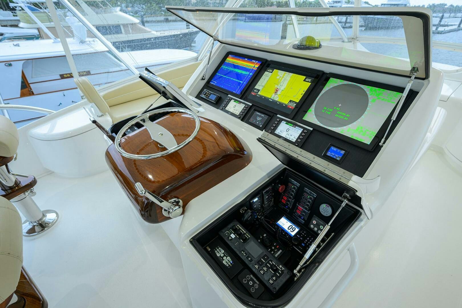 a machine on the counter aboard BACCHUS Yacht for Sale