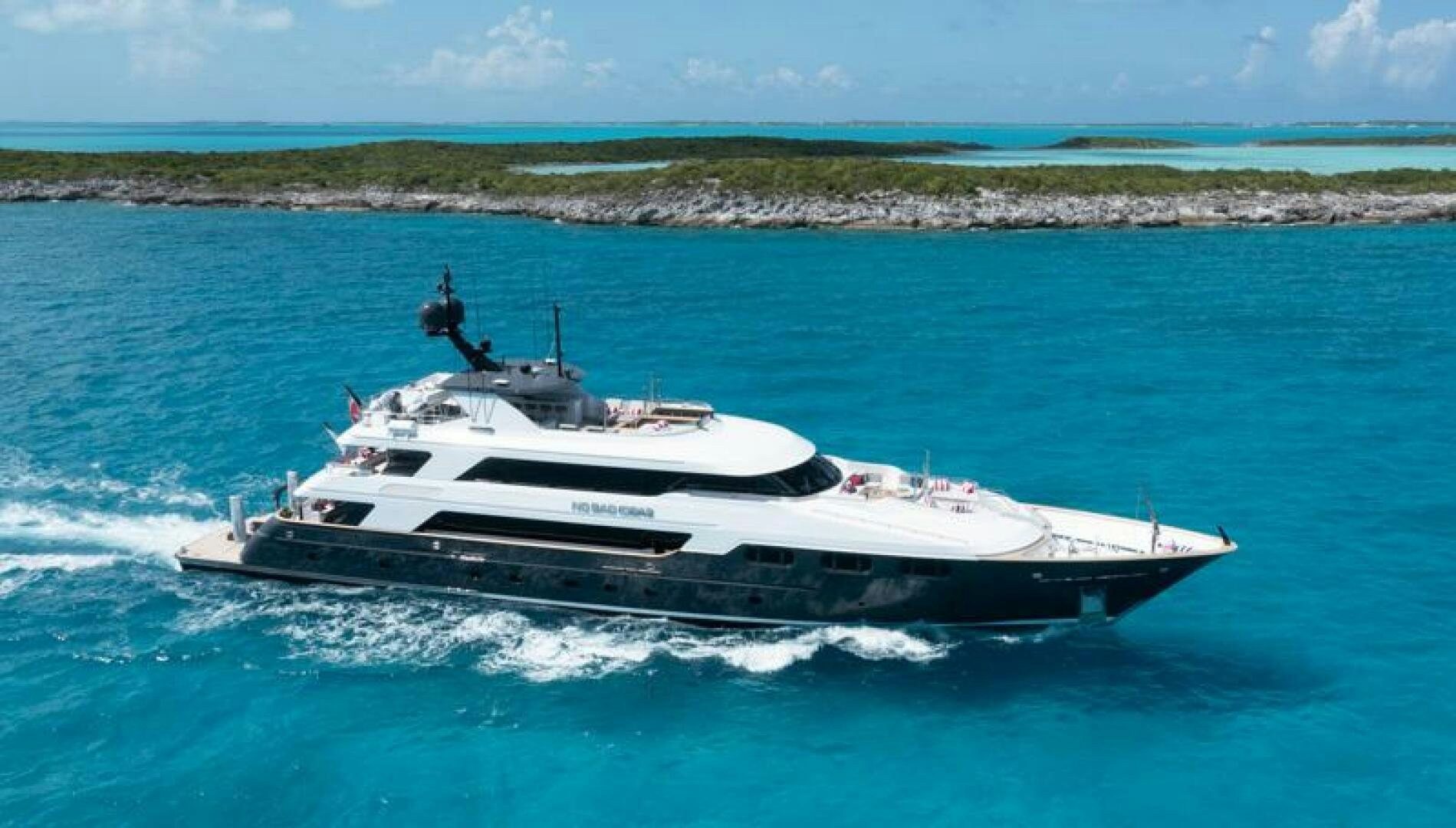 a boat in the water aboard NO BAD IDEAS Yacht for Sale
