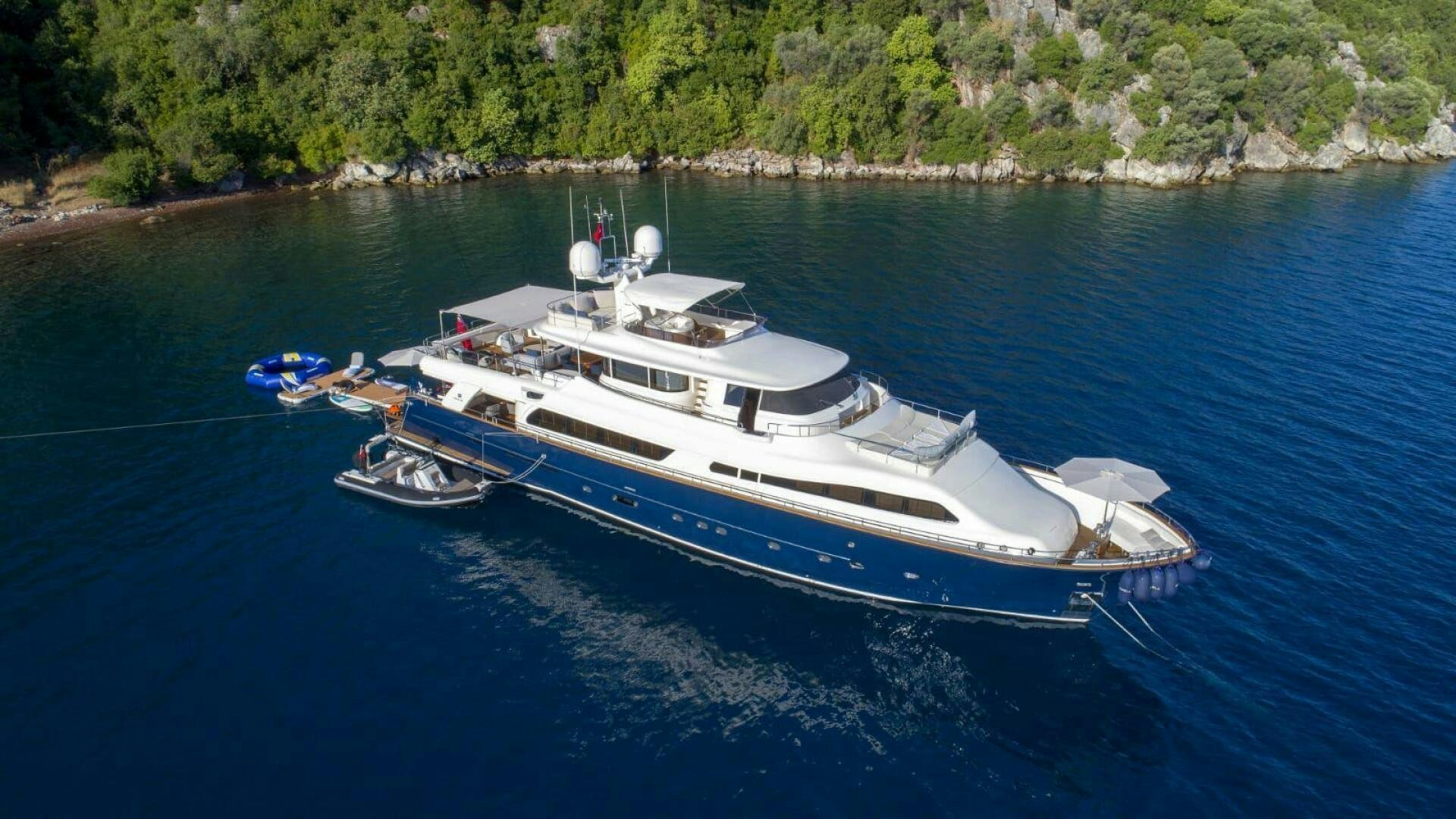 a boat on the water aboard JARELA Yacht for Sale