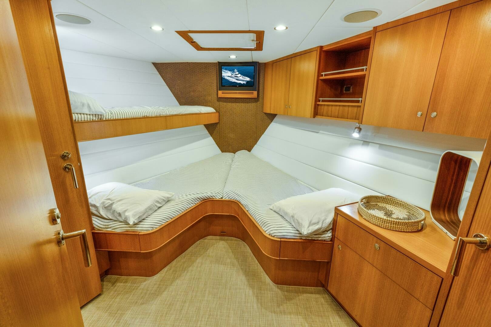 a bed in a cabin aboard SALTY K Yacht for Sale