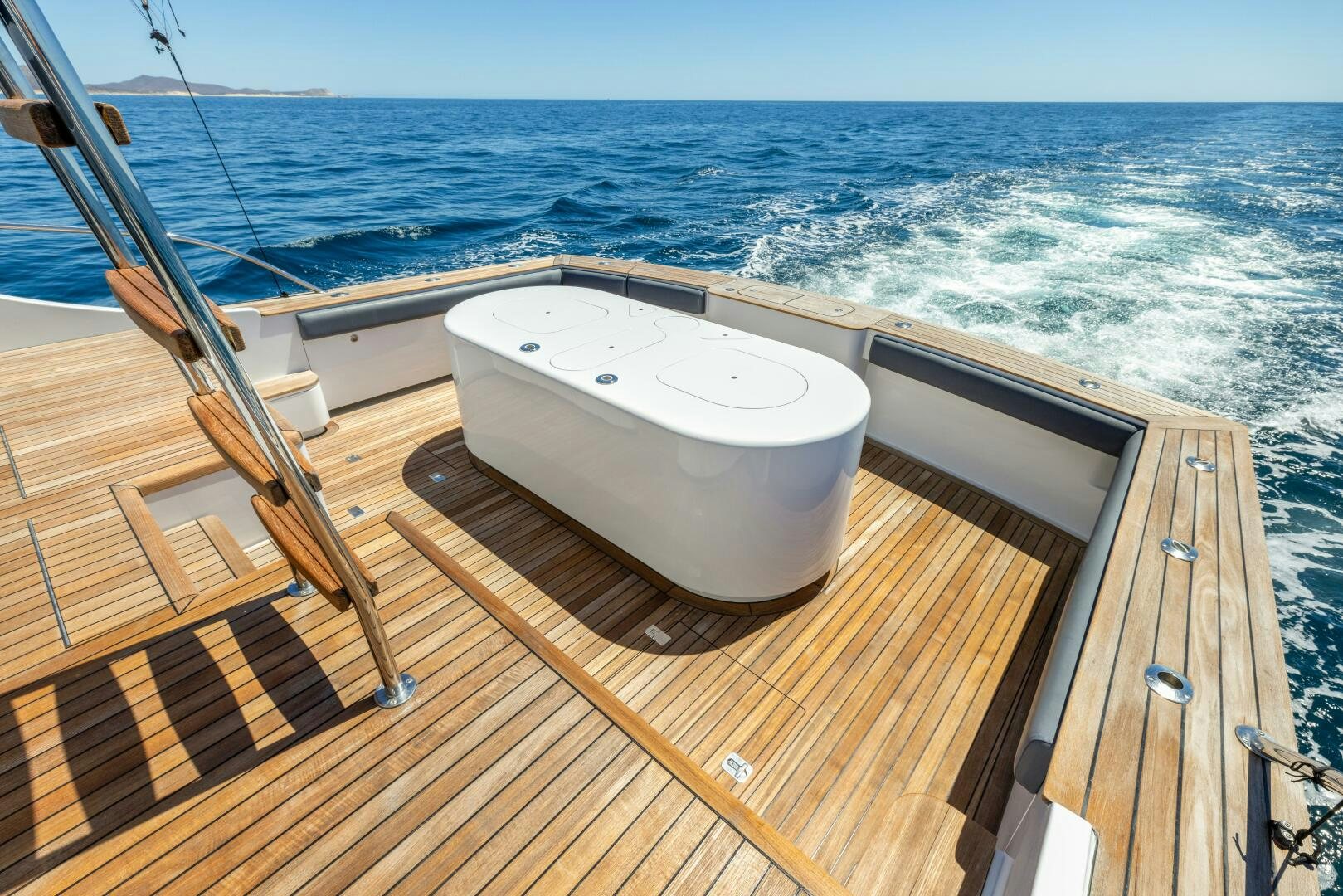 a boat on a deck aboard SALTY K Yacht for Sale