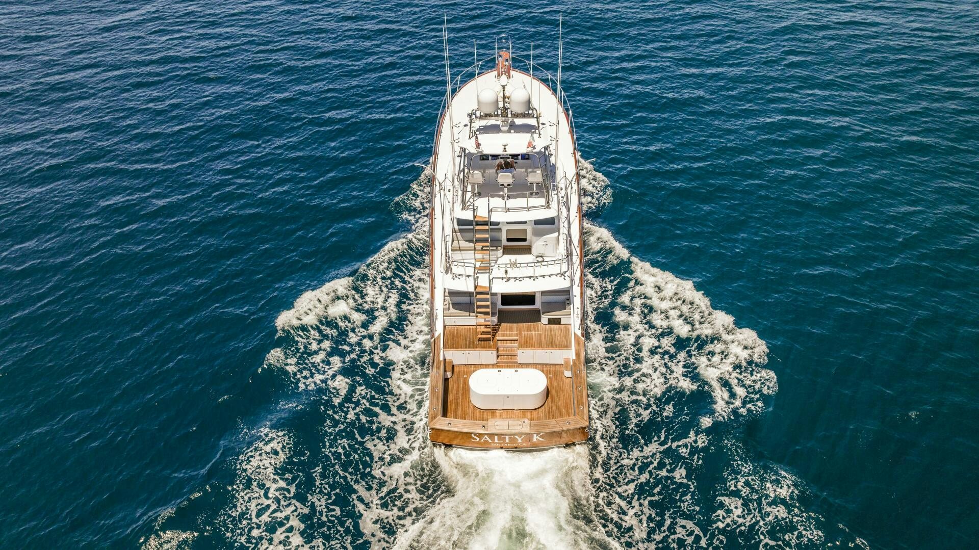 a ship in the water aboard SALTY K Yacht for Sale