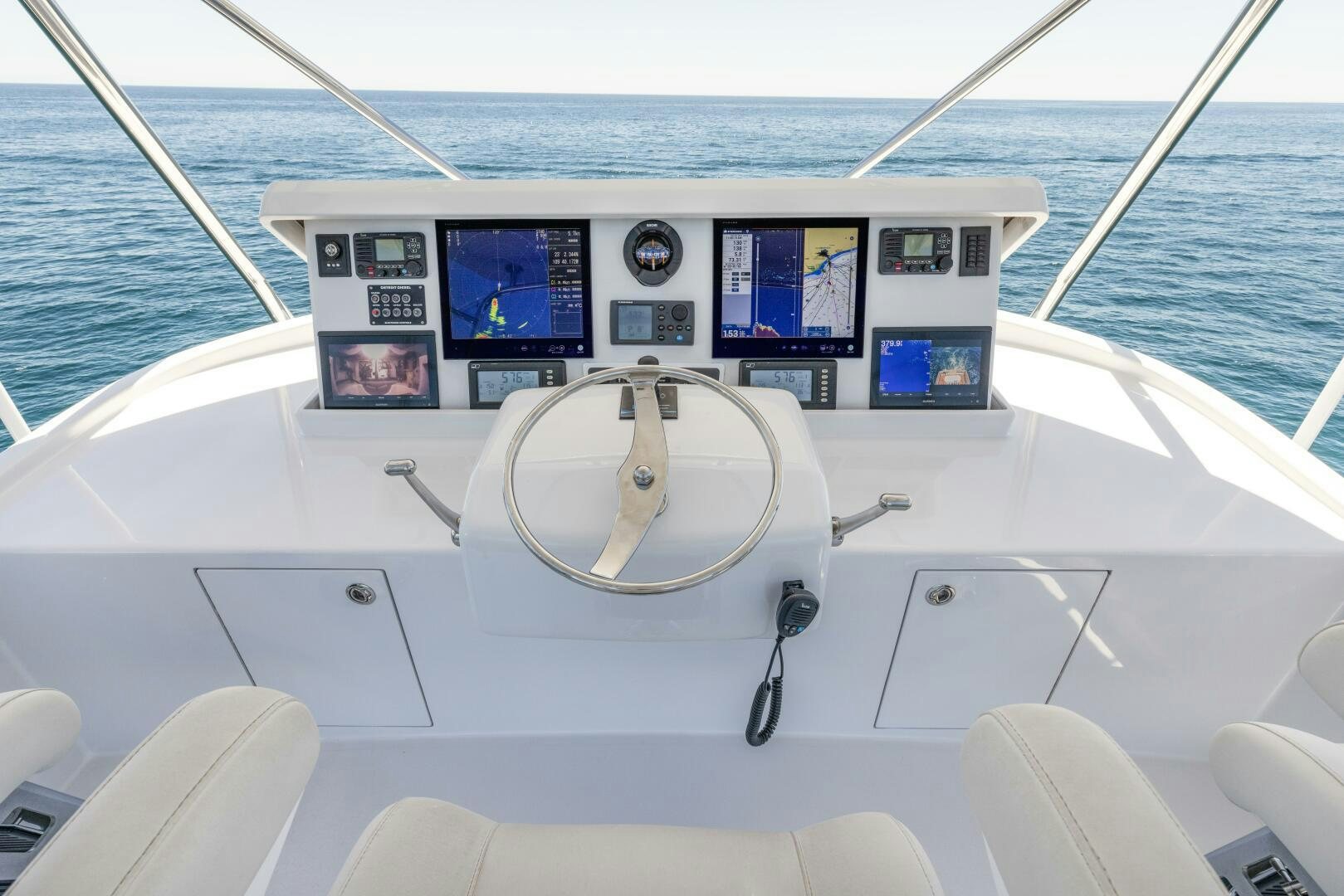 the inside of a boat aboard SALTY K Yacht for Sale