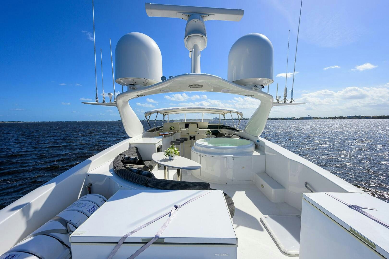 a boat on the water aboard ALWAYS BAREFOOT Yacht for Sale