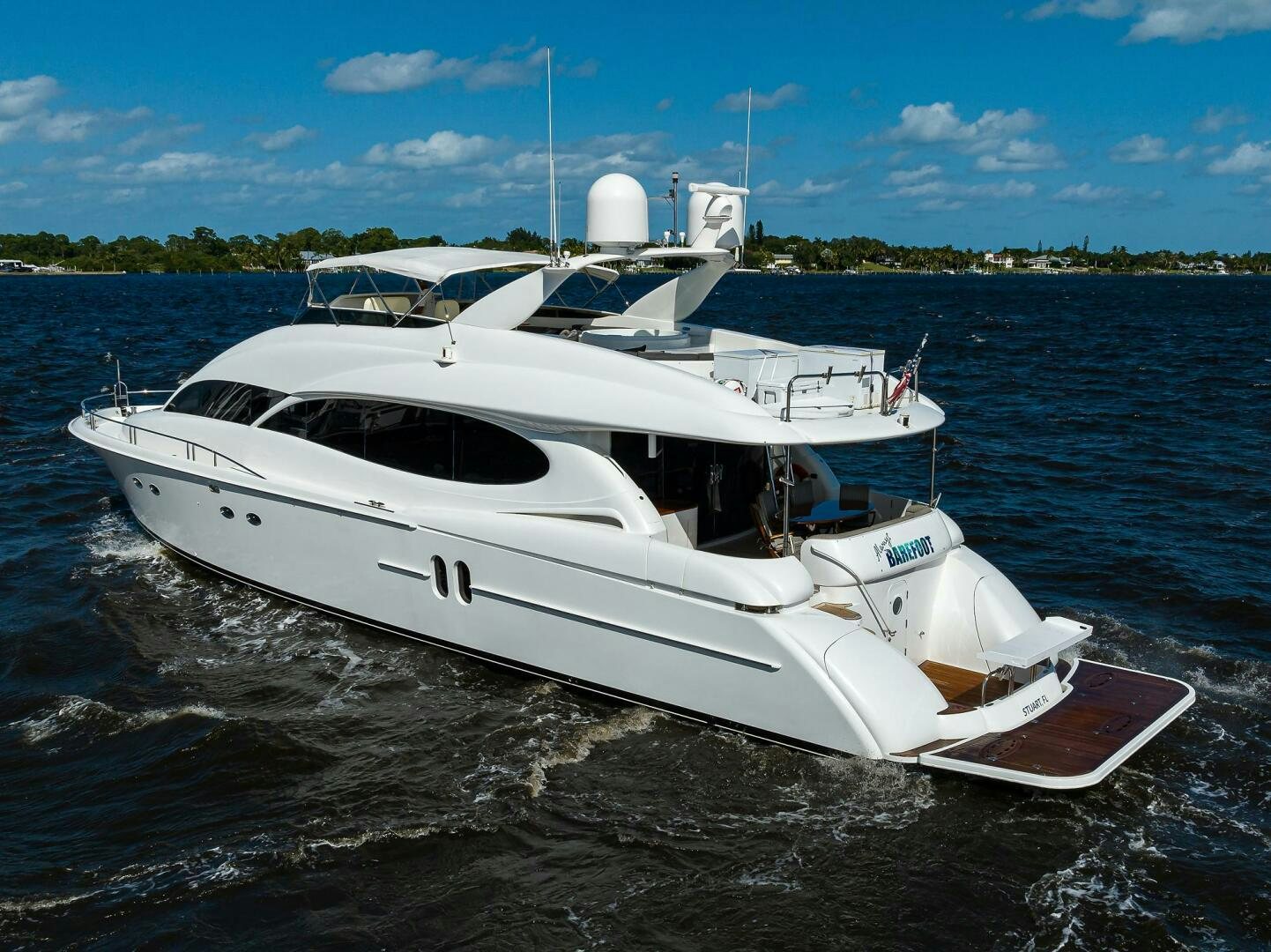 a boat on the water aboard ALWAYS BAREFOOT Yacht for Sale