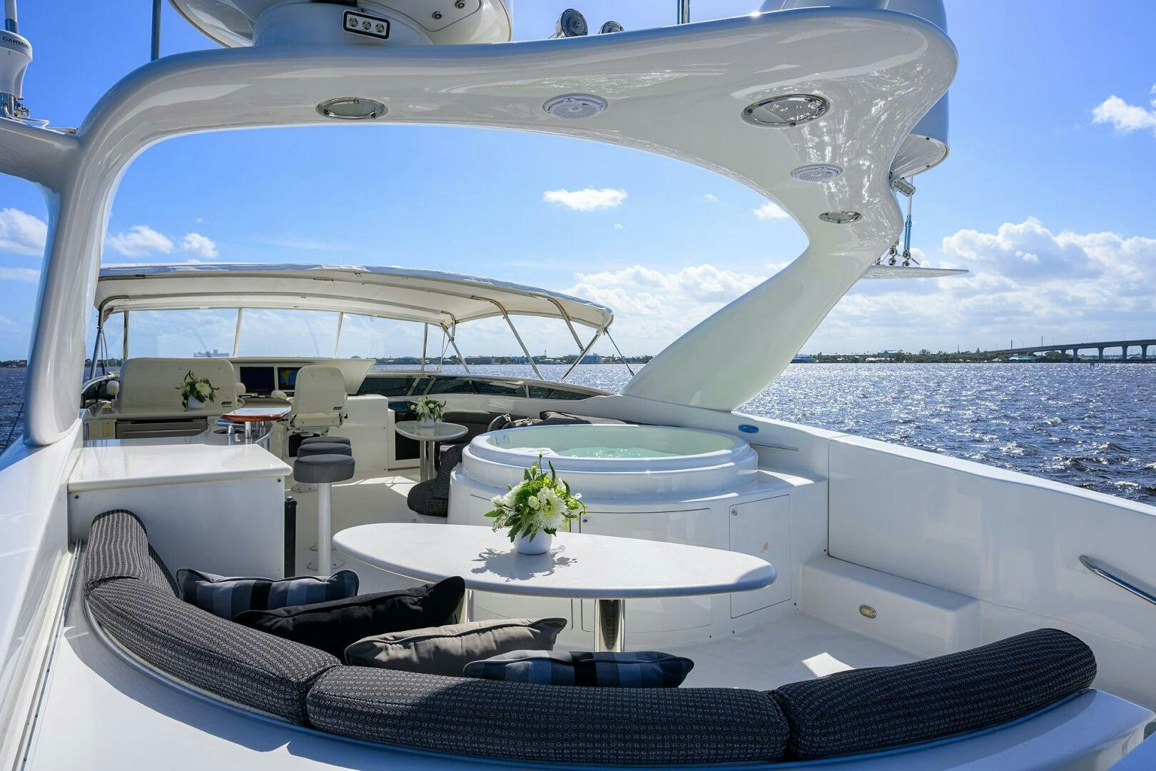 a boat on the water aboard ALWAYS BAREFOOT Yacht for Sale