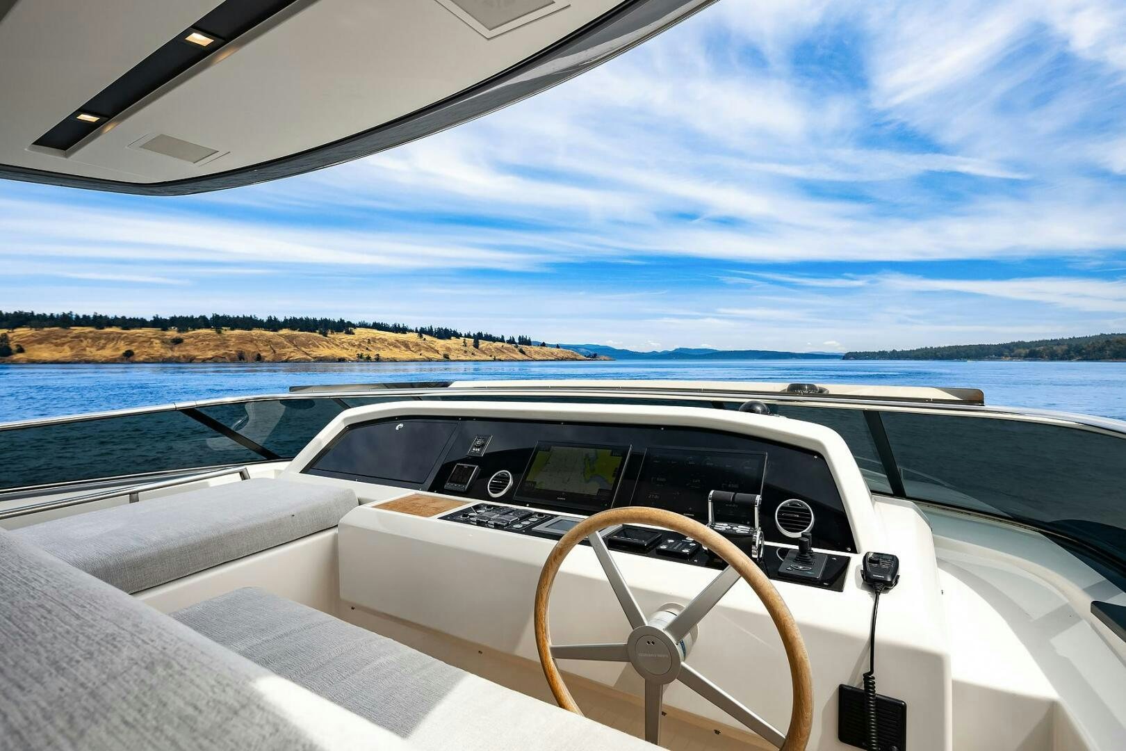 the inside of a car aboard SANLORENZO SL86 Yacht for Sale