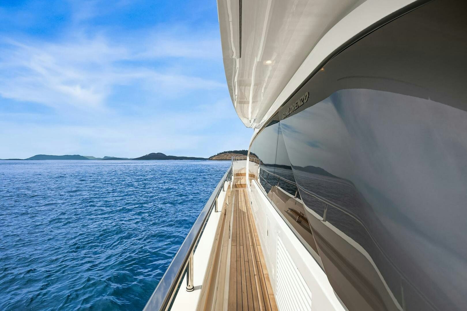 a boat on the water aboard SANLORENZO SL86 Yacht for Sale