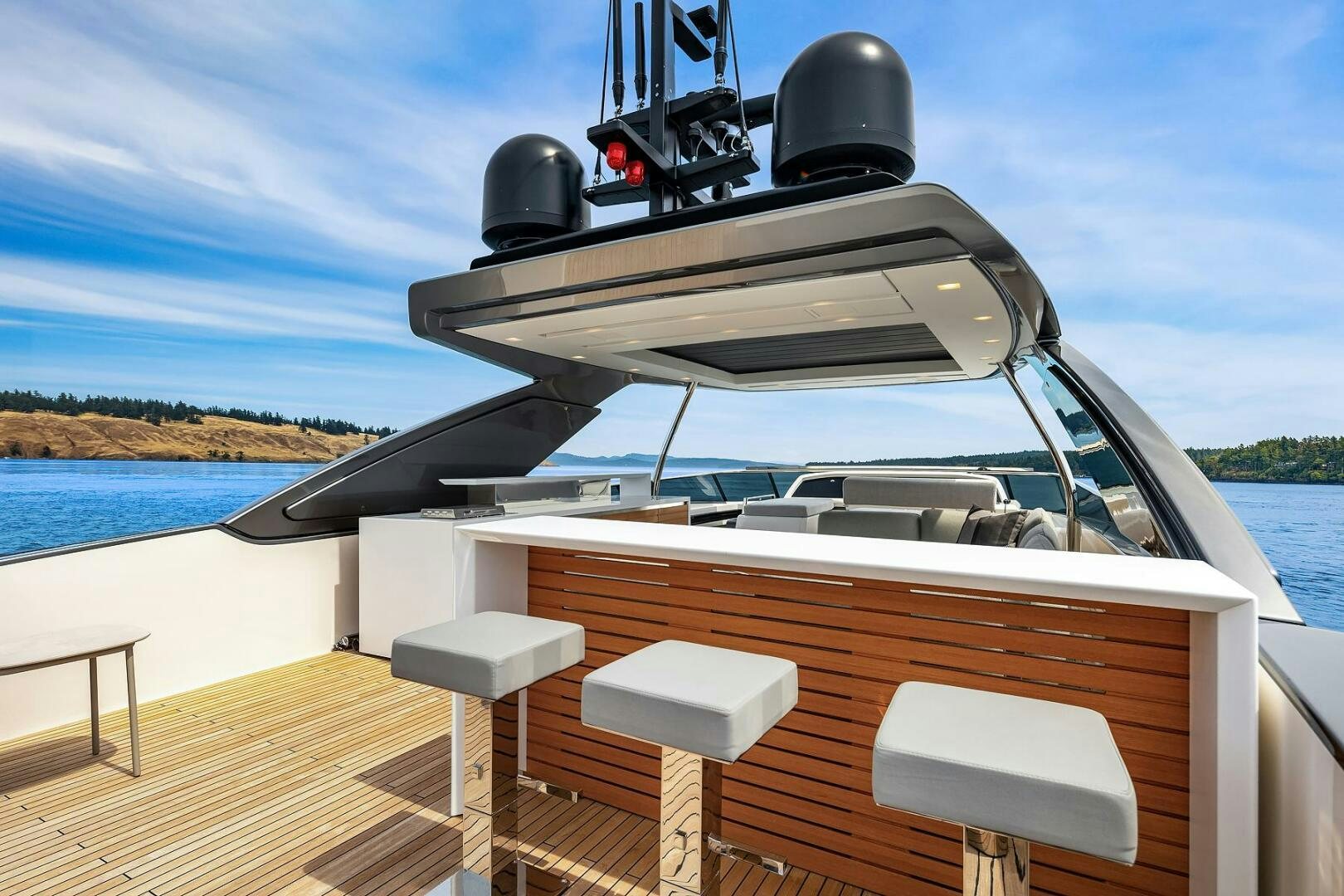the front of a boat aboard SANLORENZO SL86 Yacht for Sale