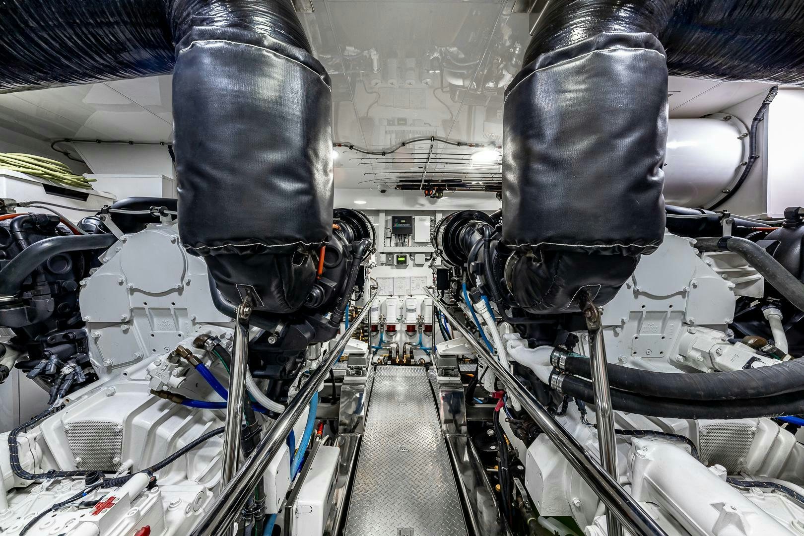 a close-up of a factory aboard NOW WE KNOW Yacht for Sale