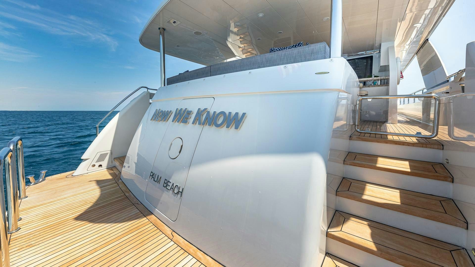 a boat on the water aboard NOW WE KNOW Yacht for Sale