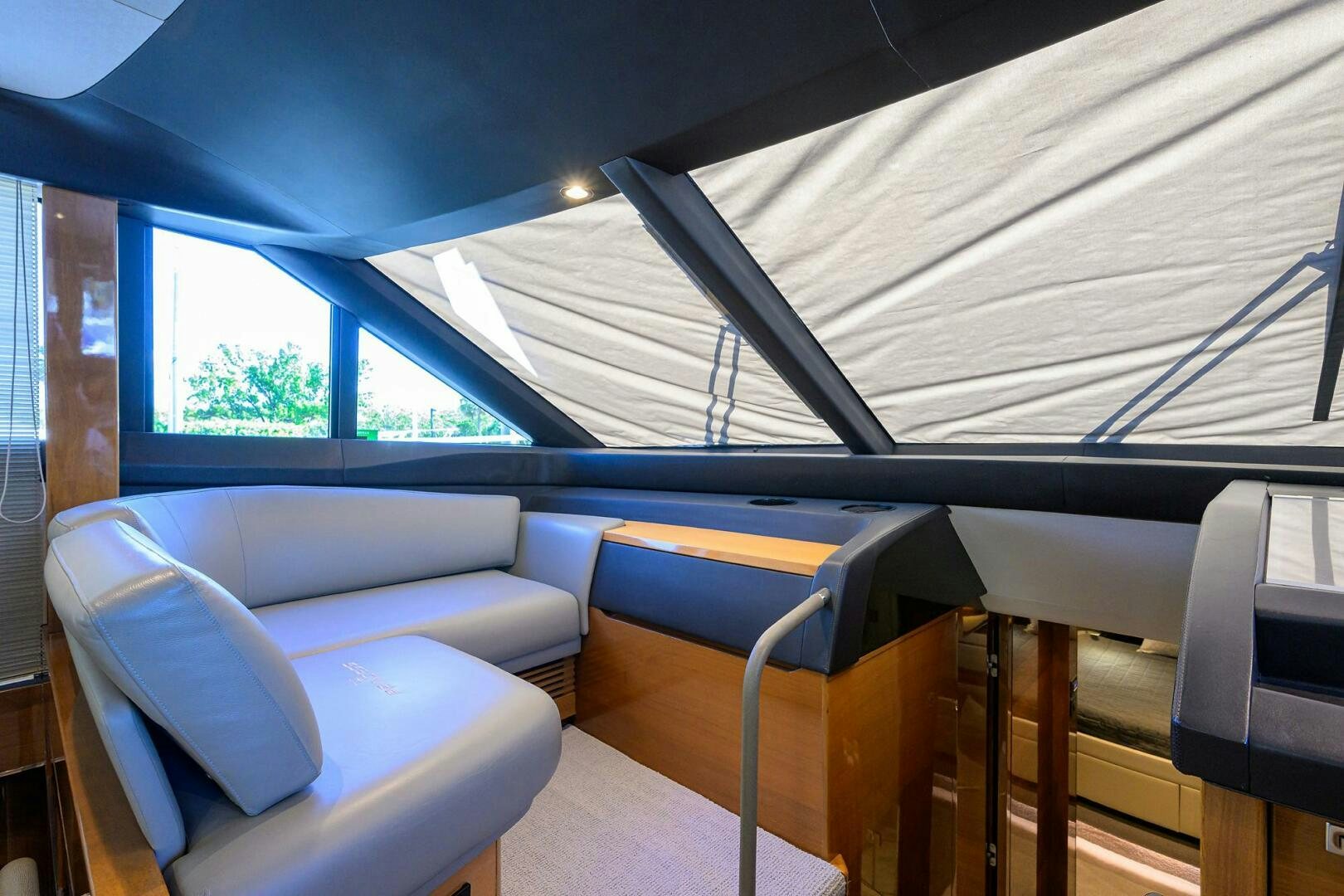 inside of a train aboard TWIST OF FAITH Yacht for Sale