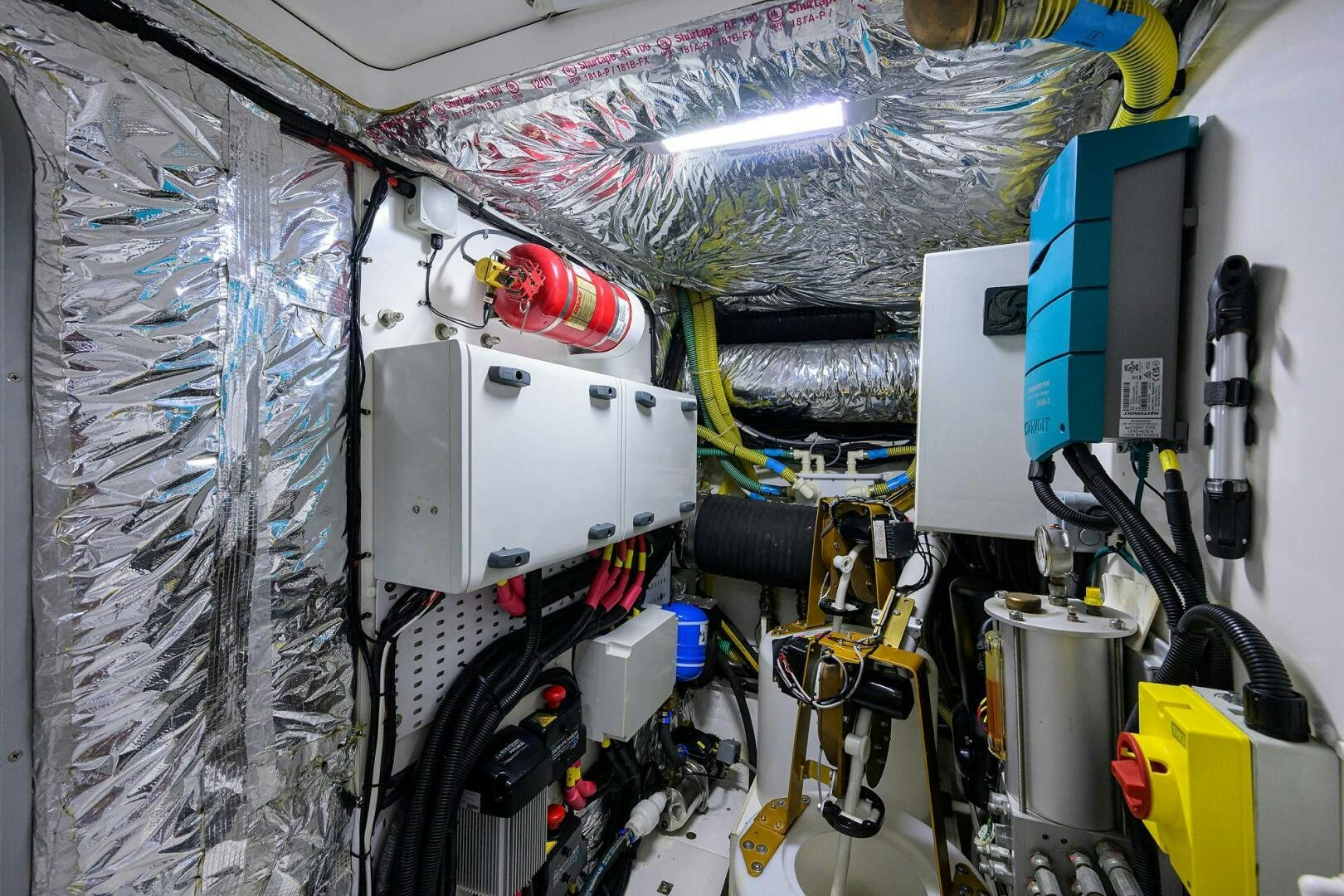 a machine with wires and other equipment aboard TWIST OF FAITH Yacht for Sale