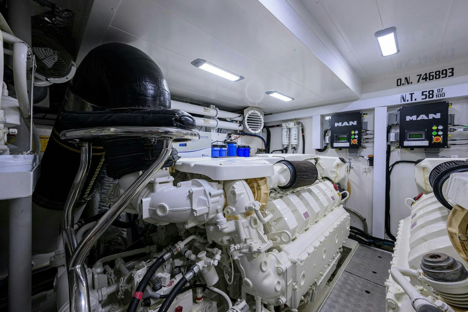 a machine inside a room aboard TWIST OF FAITH Yacht for Sale