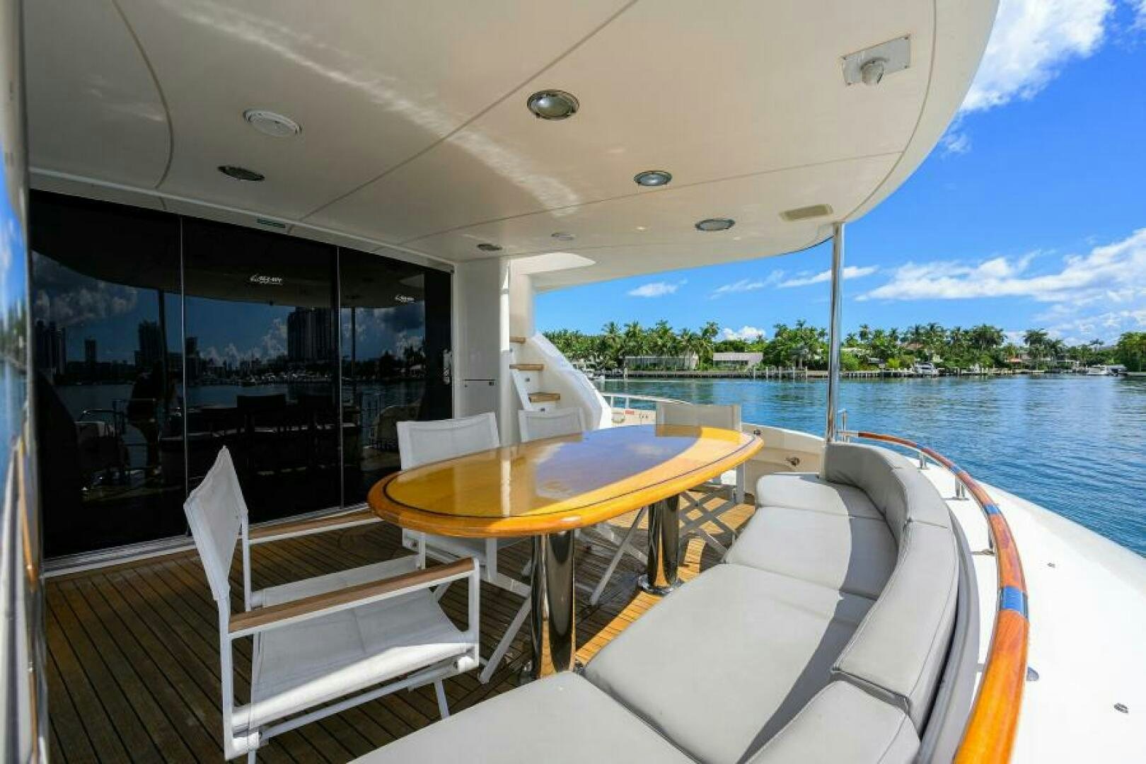 a boat on the water aboard LIVING THE DREAM Yacht for Sale