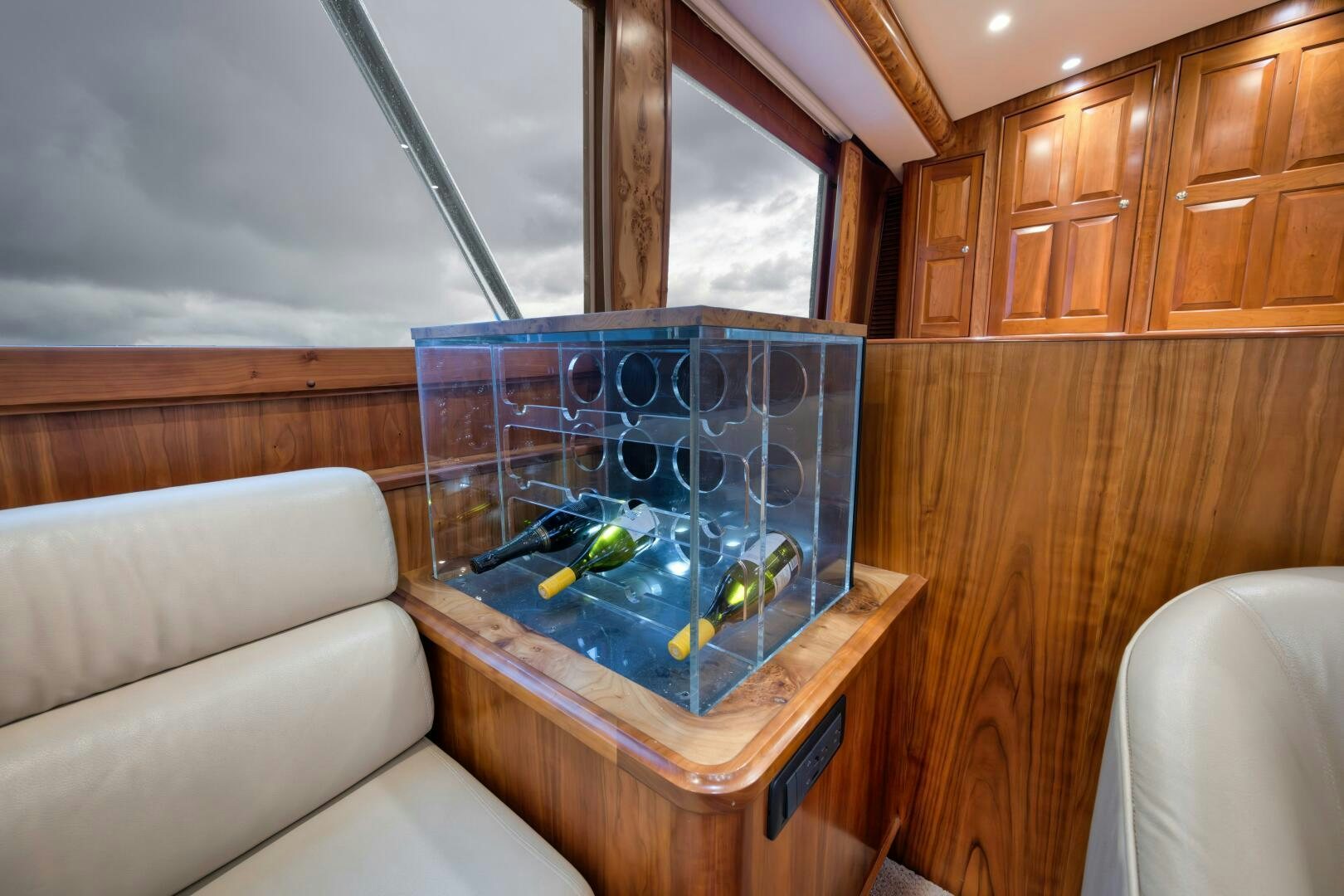 a room with a table and a couch aboard ANN WARRICK Yacht for Sale