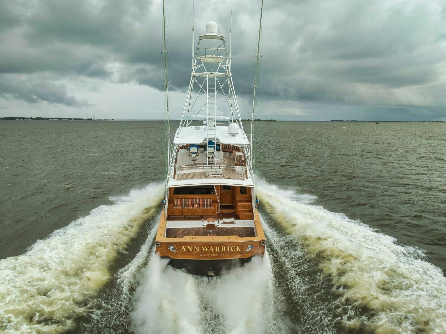a boat in the water aboard ANN WARRICK Yacht for Sale