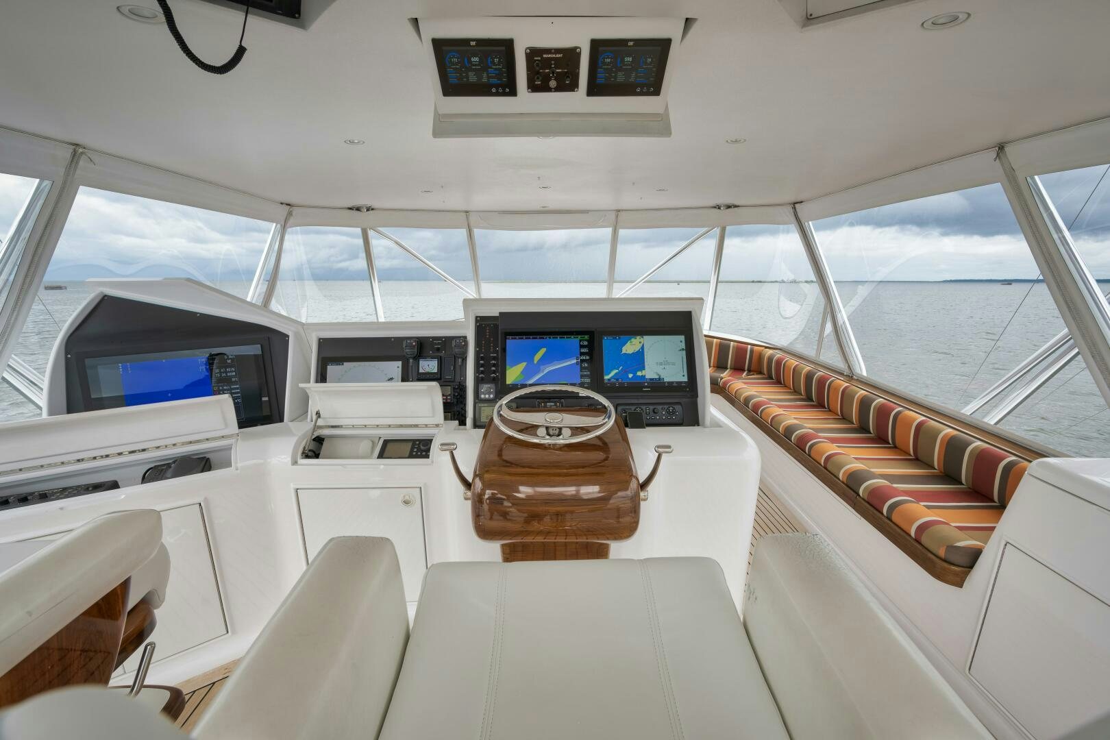 inside of a boat with several monitors aboard ANN WARRICK Yacht for Sale