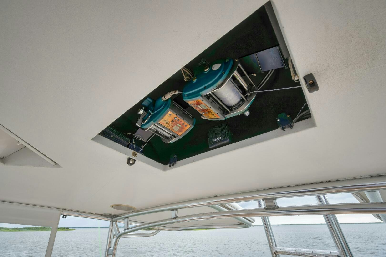 a boat with a large mirror aboard ANN WARRICK Yacht for Sale
