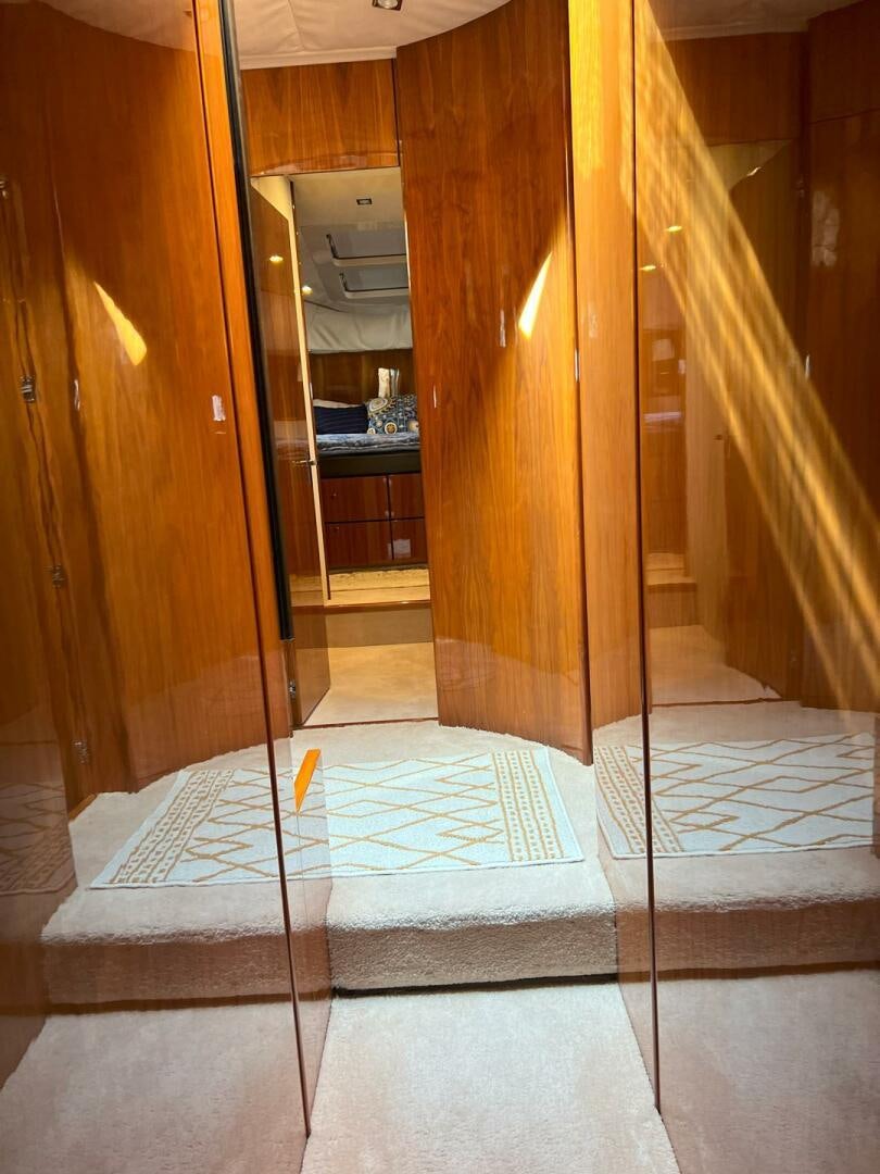 a door with a mat on the floor aboard NONE Yacht for Sale