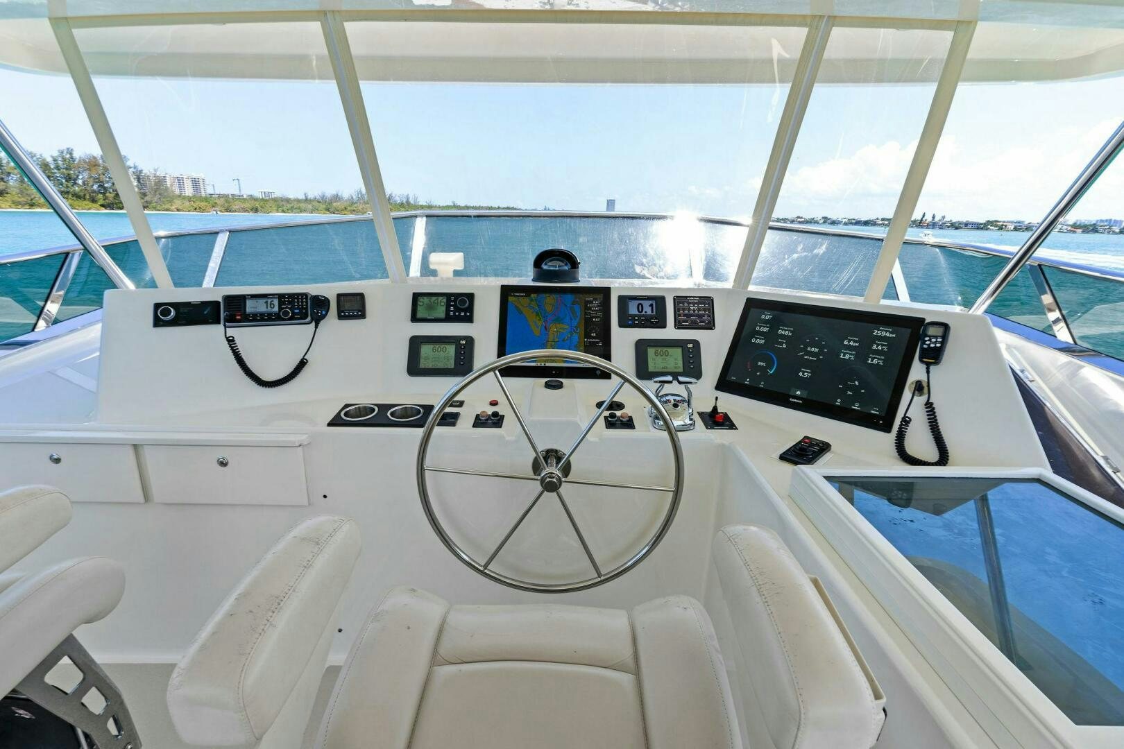 the cockpit of a plane aboard RELENTLESS Yacht for Sale
