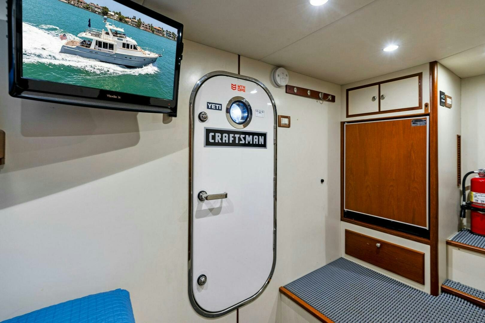 a control panel in a room aboard RELENTLESS Yacht for Sale