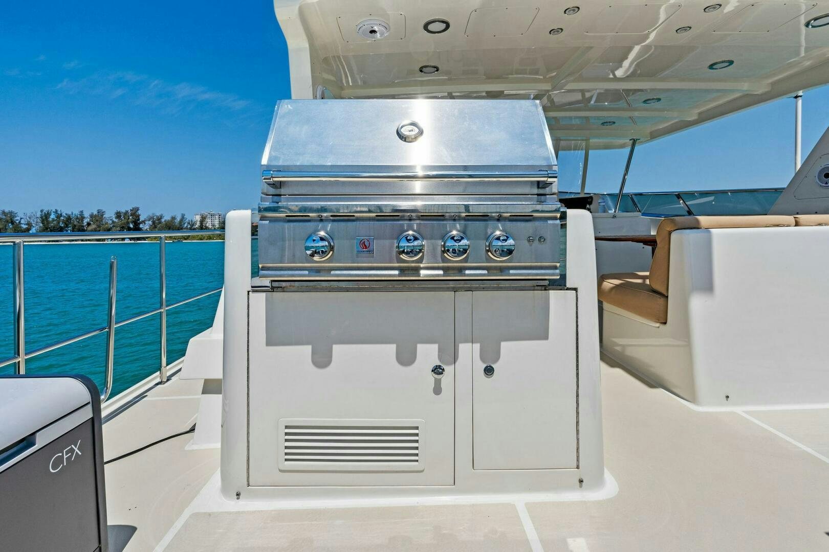 a large metal machine on a boat aboard RELENTLESS Yacht for Sale