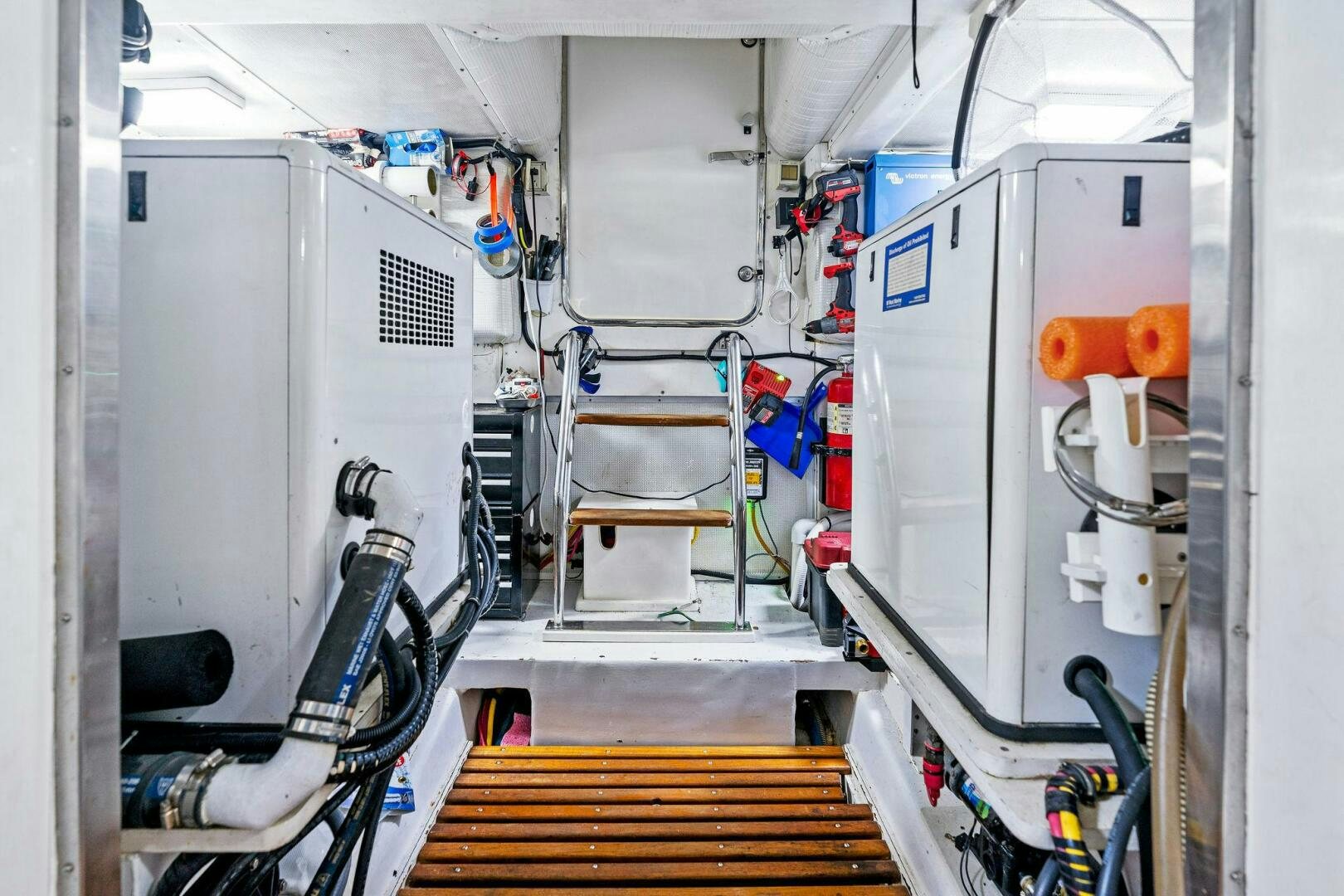 a machine with wires aboard RELENTLESS Yacht for Sale